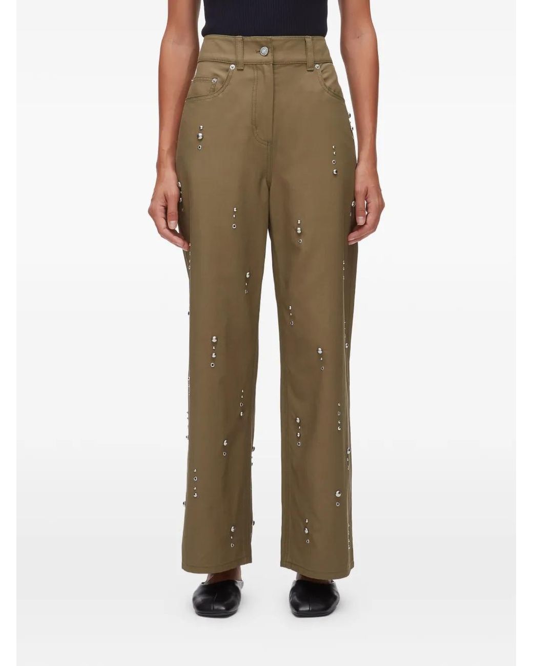 3.1 Phillip Lim Broek Met Studs in het Green