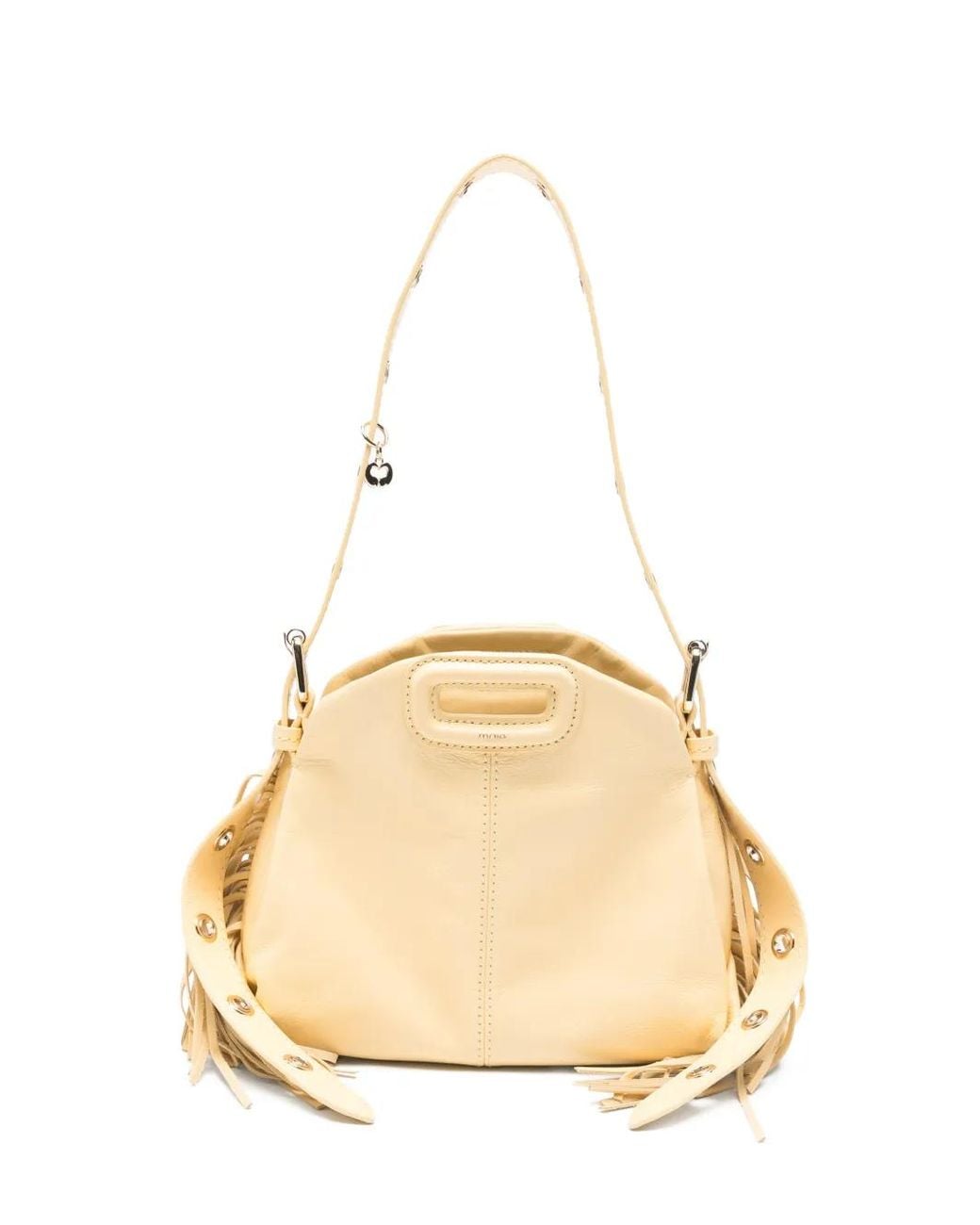 Maje Natural Matte Crackle Miss M Mini Bag