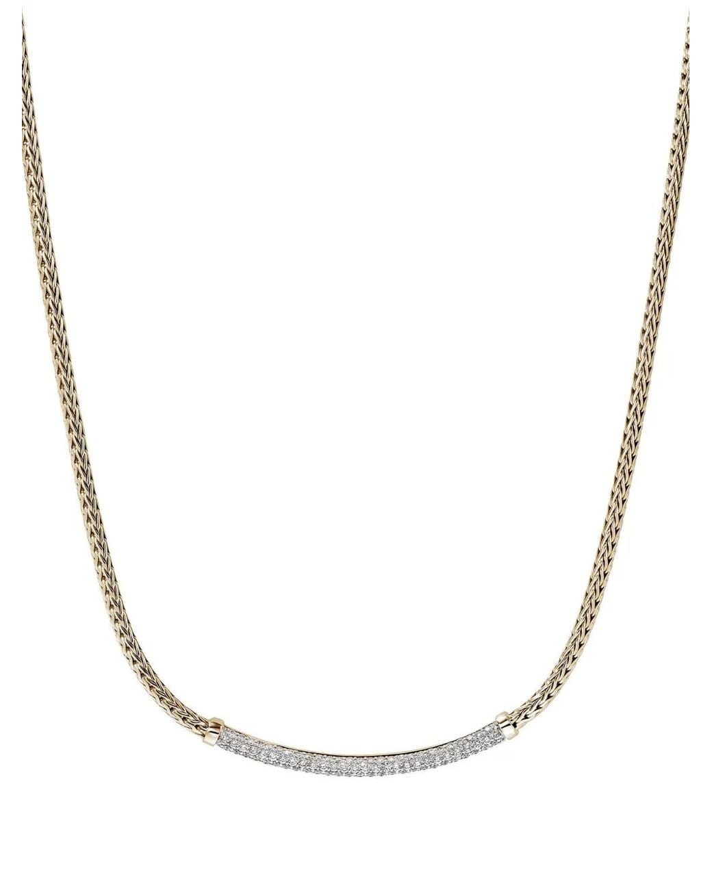 John Hardy White 14Kt Jh Essential Diamond Necklace