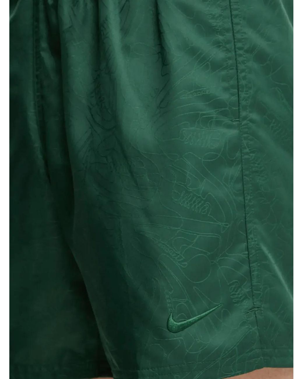 Nike Green Graphic-Print Swim Shorts for men