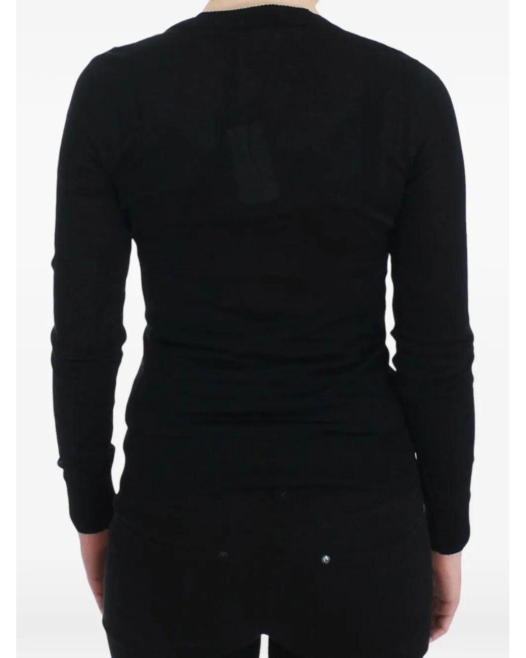 Dolce & Gabbana Black Round-Neck Sweater