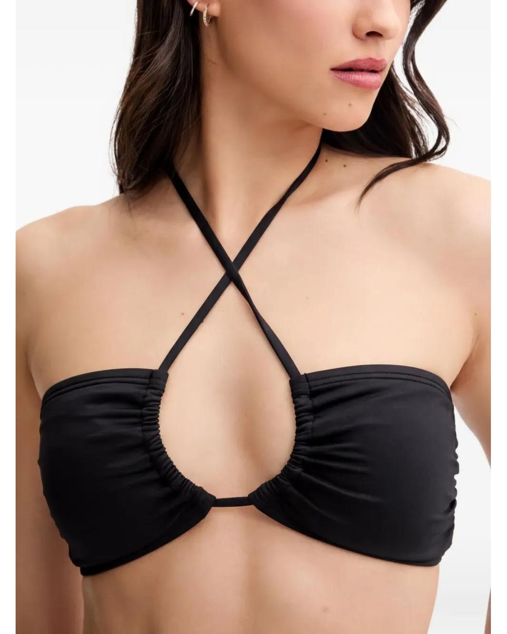MICHAEL Michael Kors Black Halterneck Bikini Top
