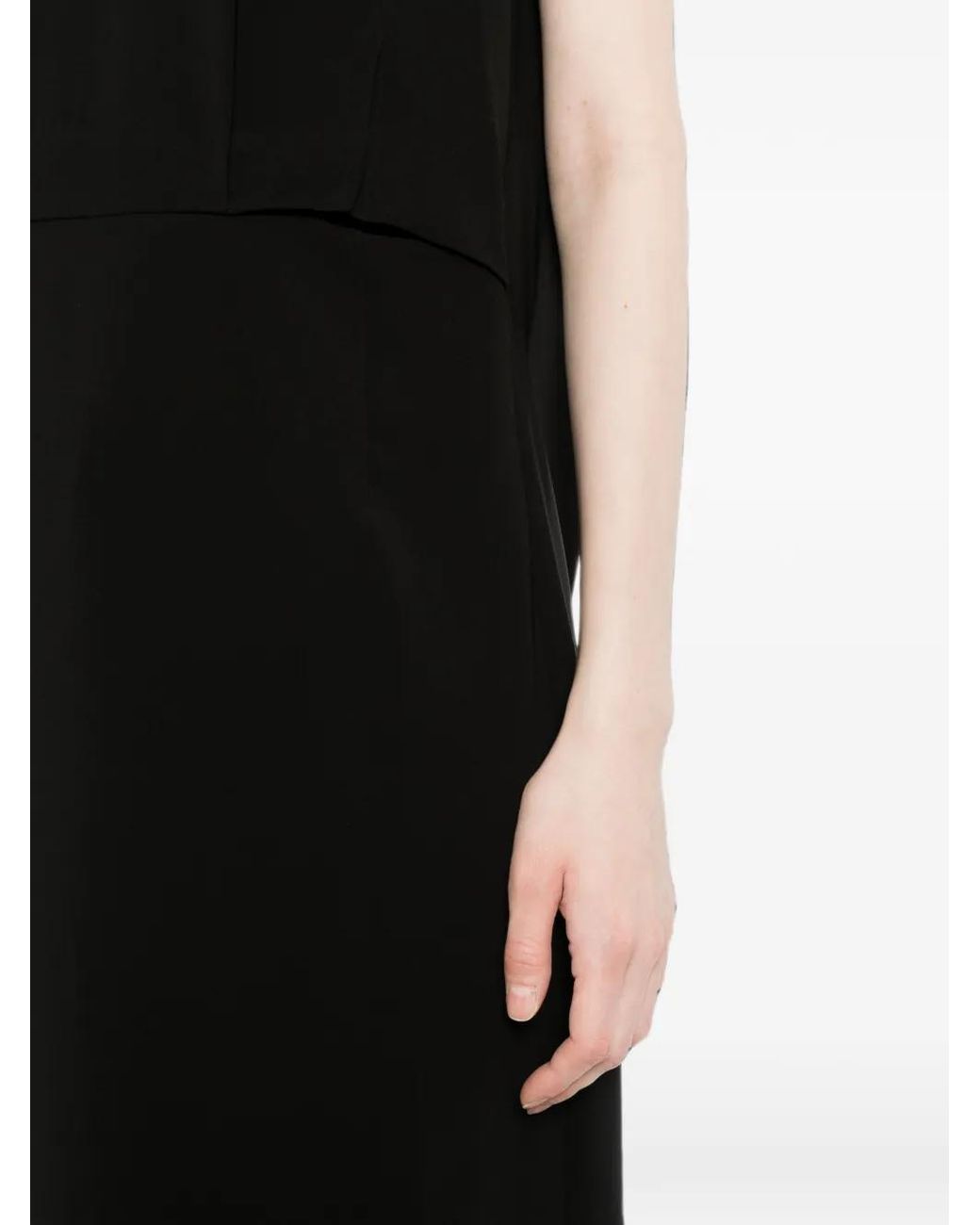 JNBY Black Robe Mi-Longue À Découpes À La Taille