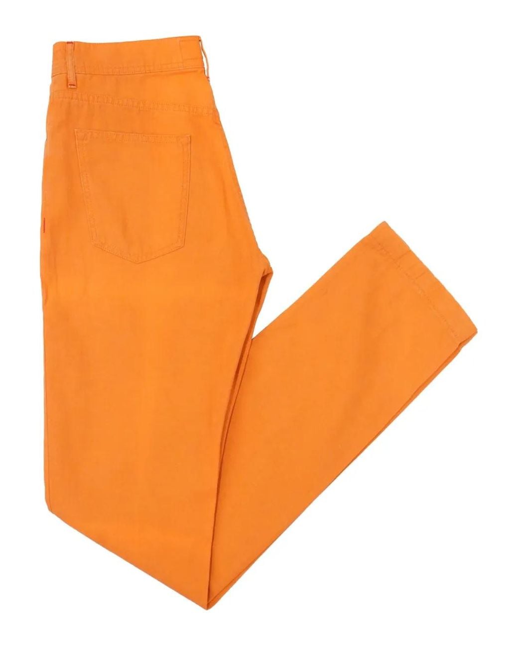 Kiton Orange Pantalon En Coton À Poche Plaquée for men