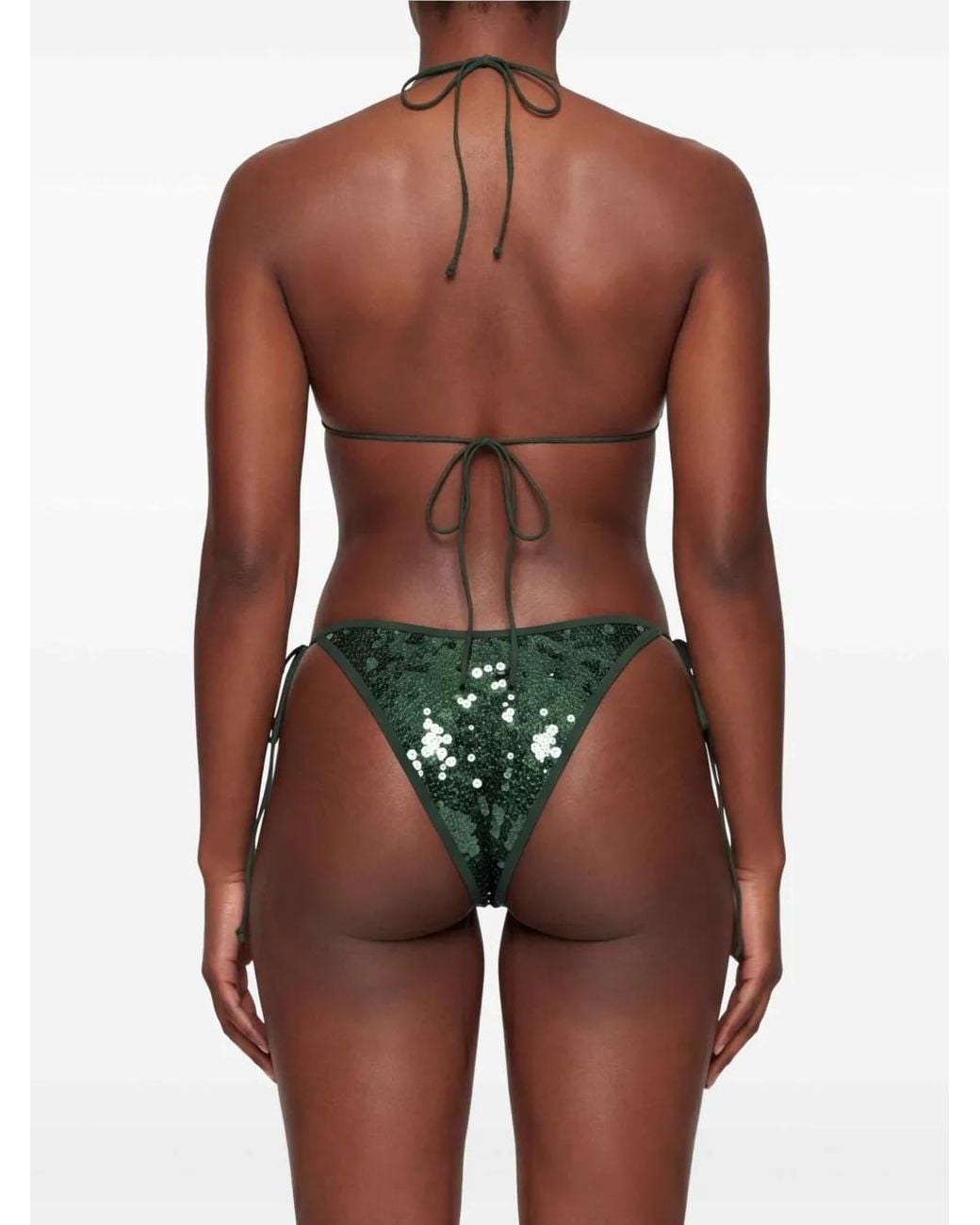 Oseree Green Marylin Sequinned Bikini