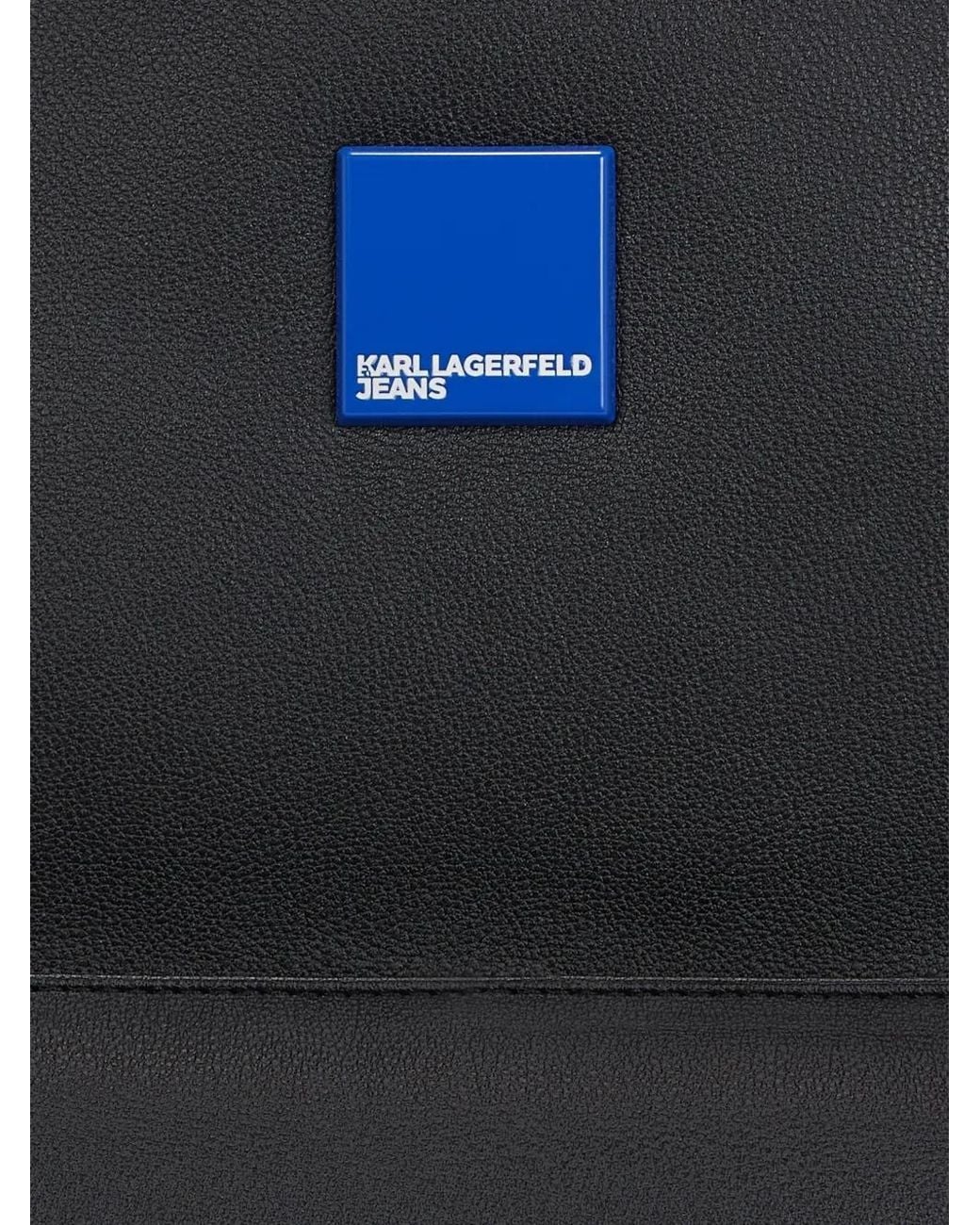 Karl Lagerfeld Blue Logo Backpack for men