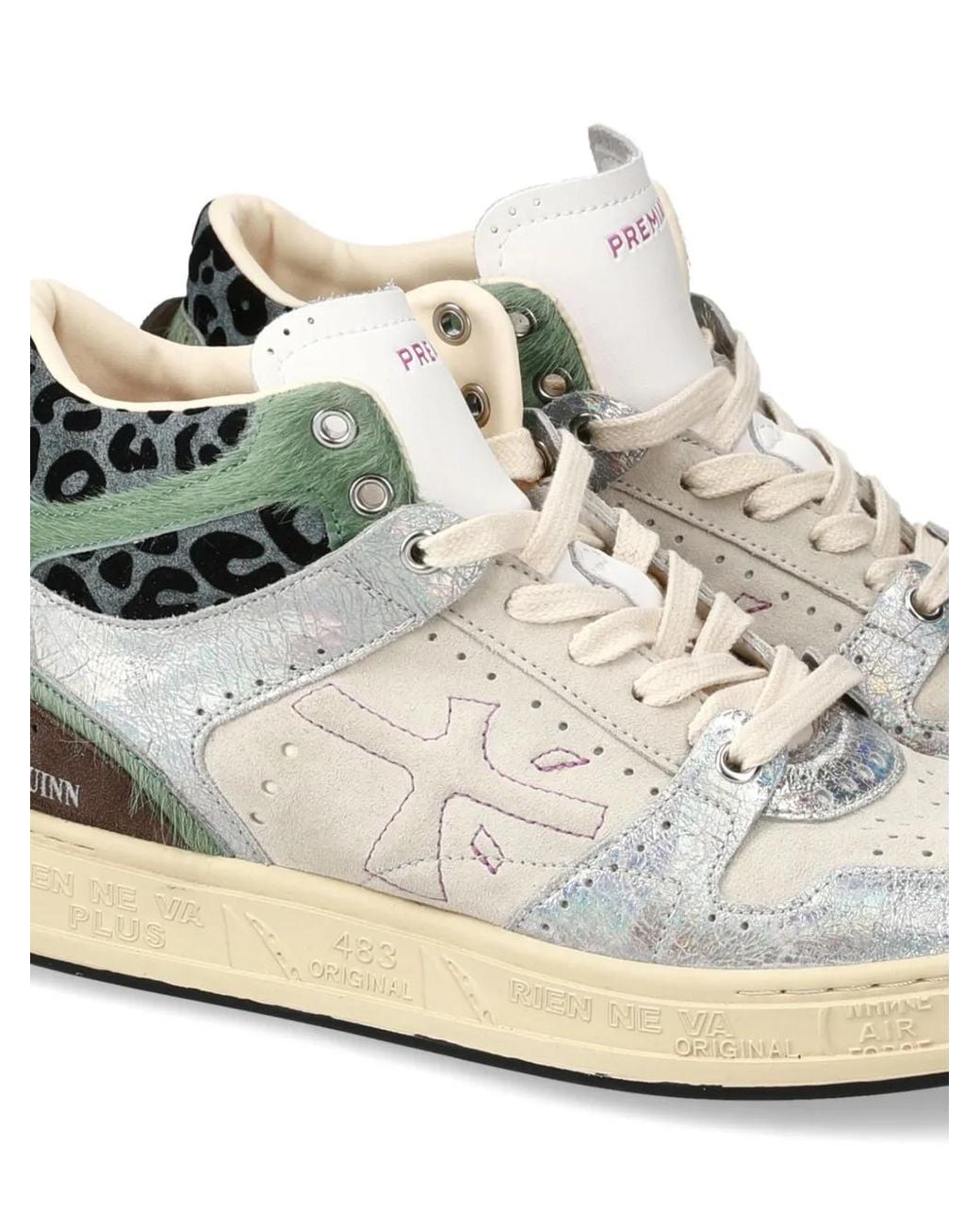Premiata White Mid Quinnd Sneakers