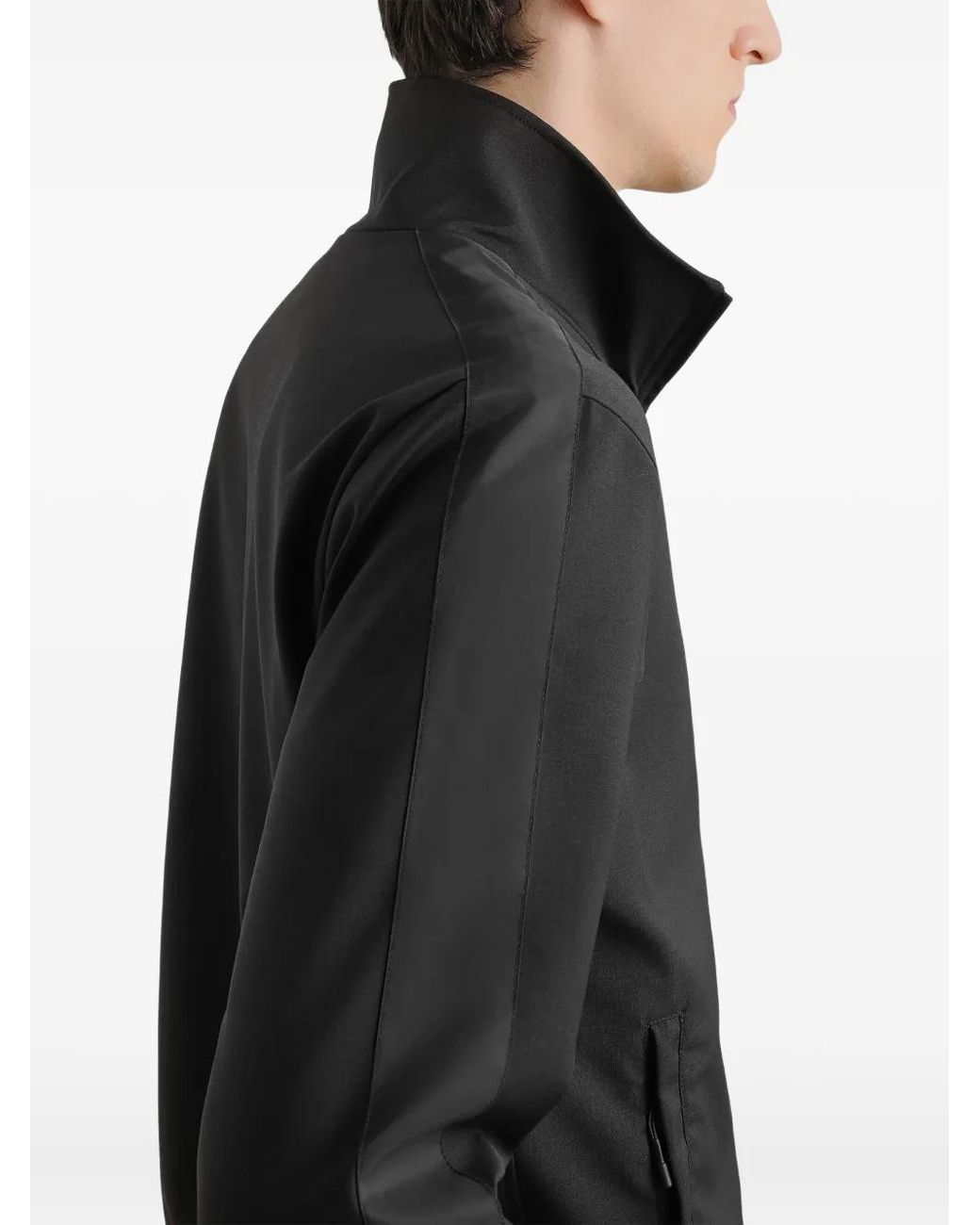 Dolce & Gabbana Black Logo-Patch Zip-Up Bomber Jacket for men