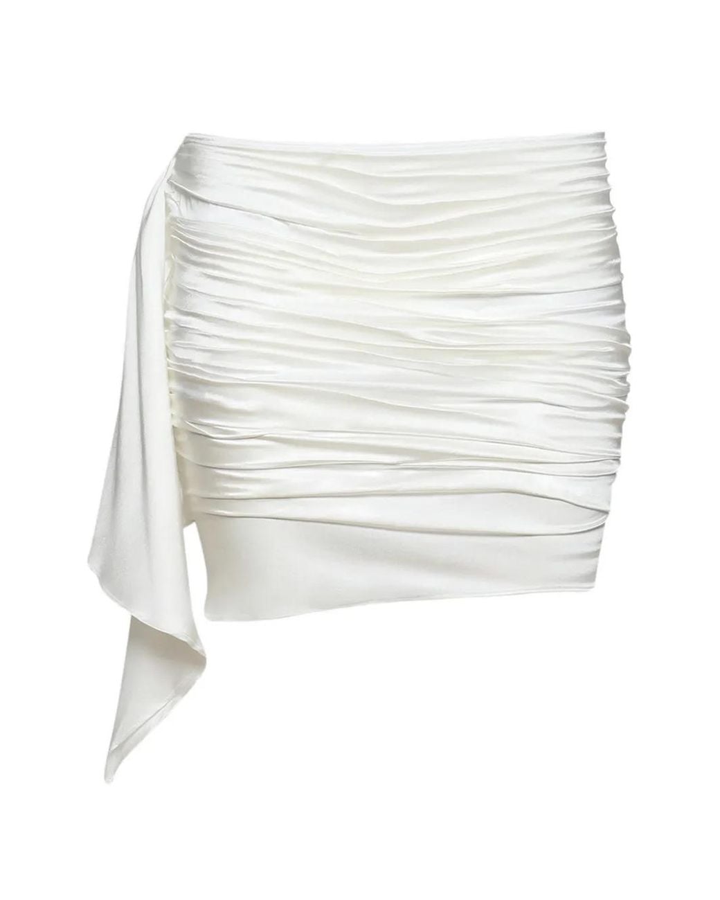 DI PETSA White Lunar Draped Skirt