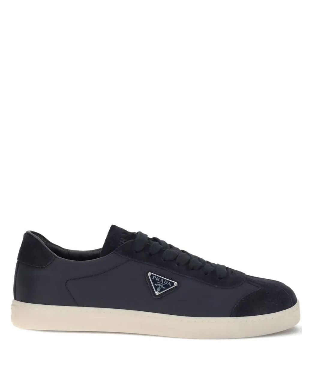 Prada Leder-Sneaker Mit Ikonischem Design in Blue für Herren