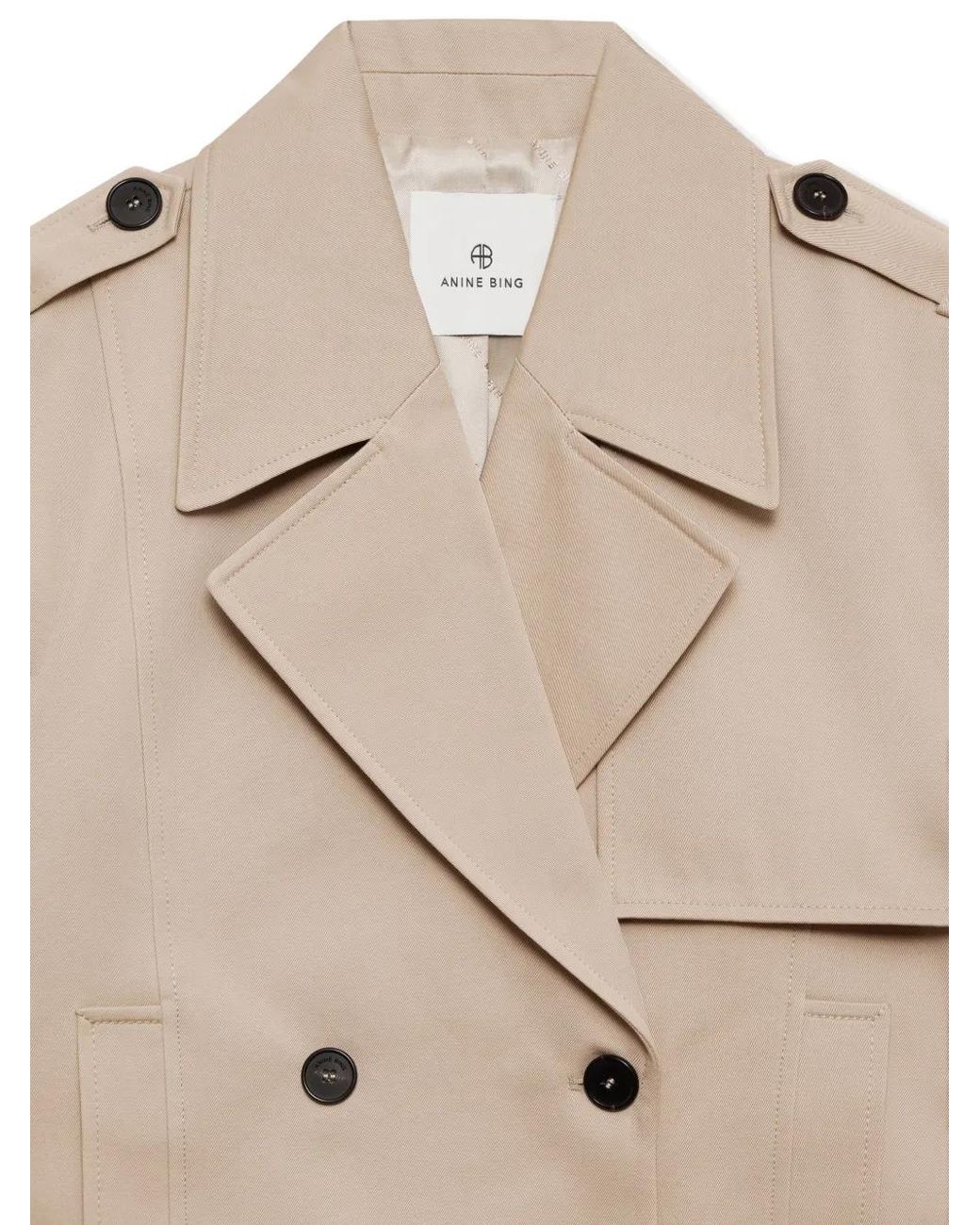 Anine Bing Natural Greer Double-Breasted Jacket