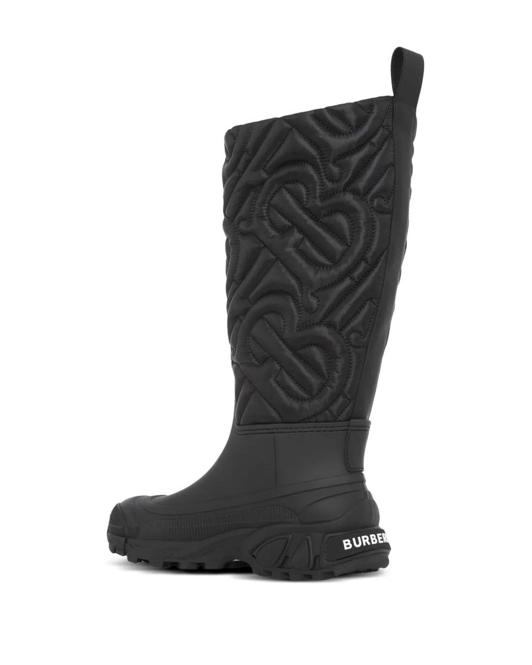 Burberry Black Rotherfield Quilted Rain Boots