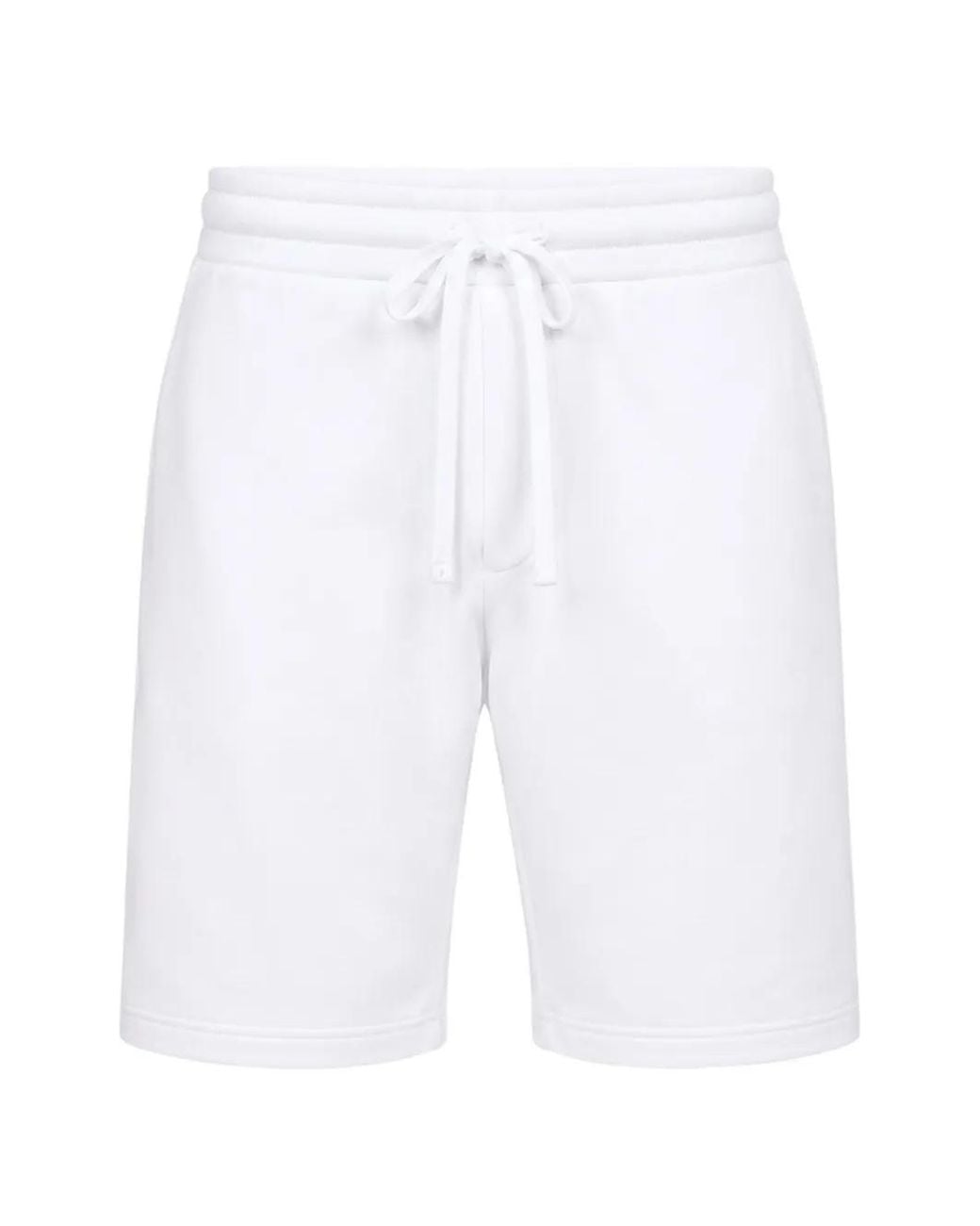 Iceberg White Drawstring-Waist Logo-Print Shorts for men