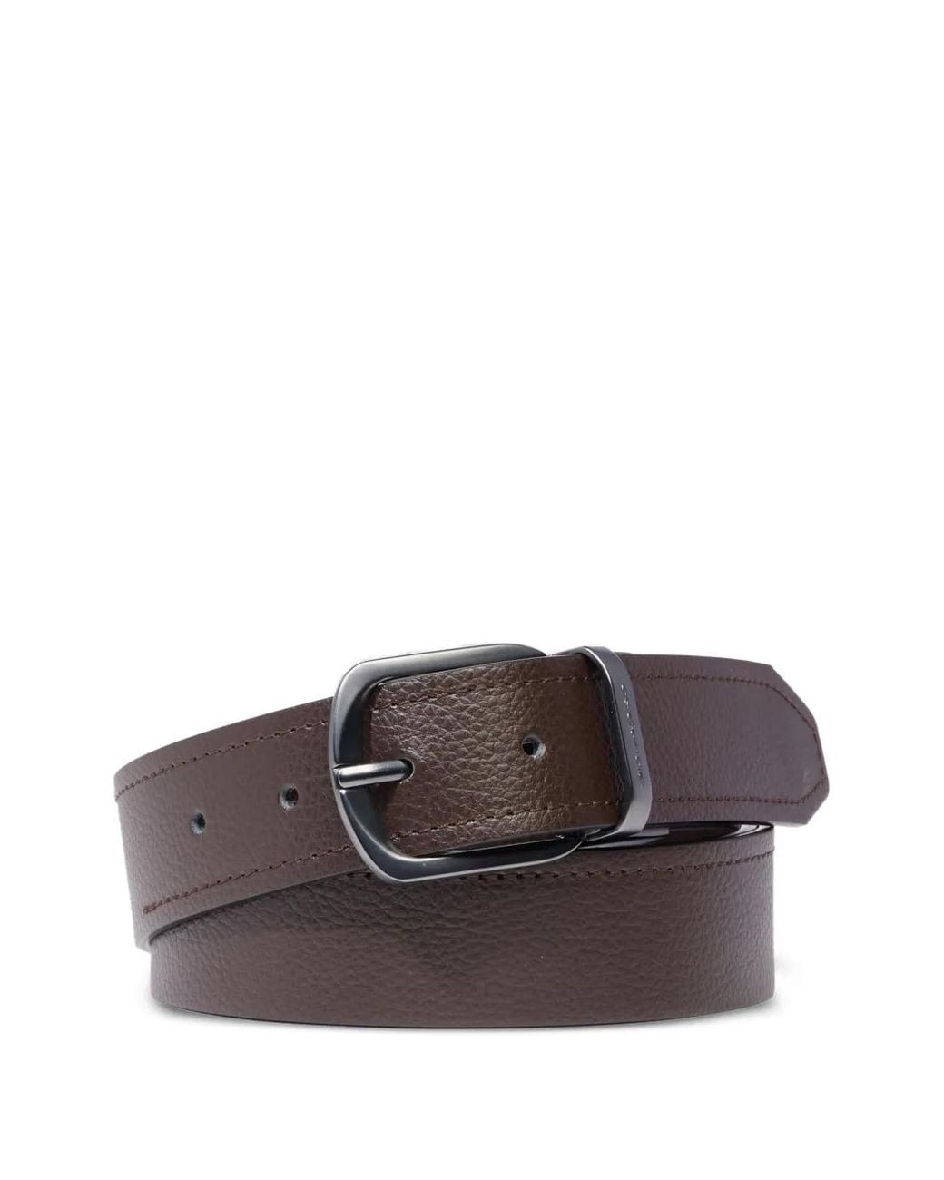 Piquadro Brown Prong Buckle Belt for men