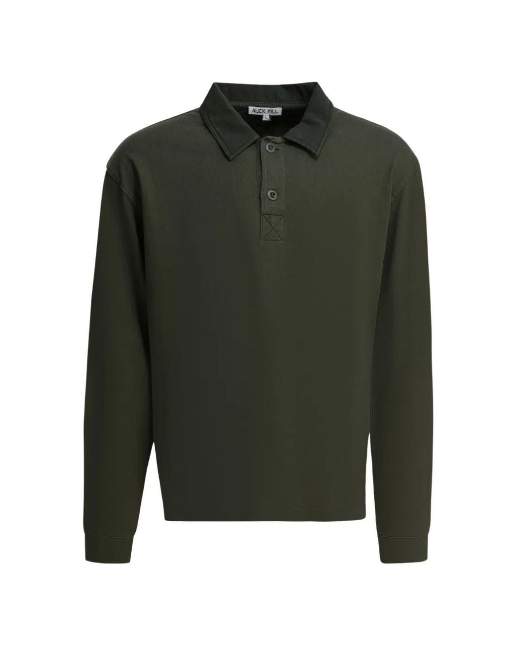 Alex Mill Green Buttoned Polo Shirt for men