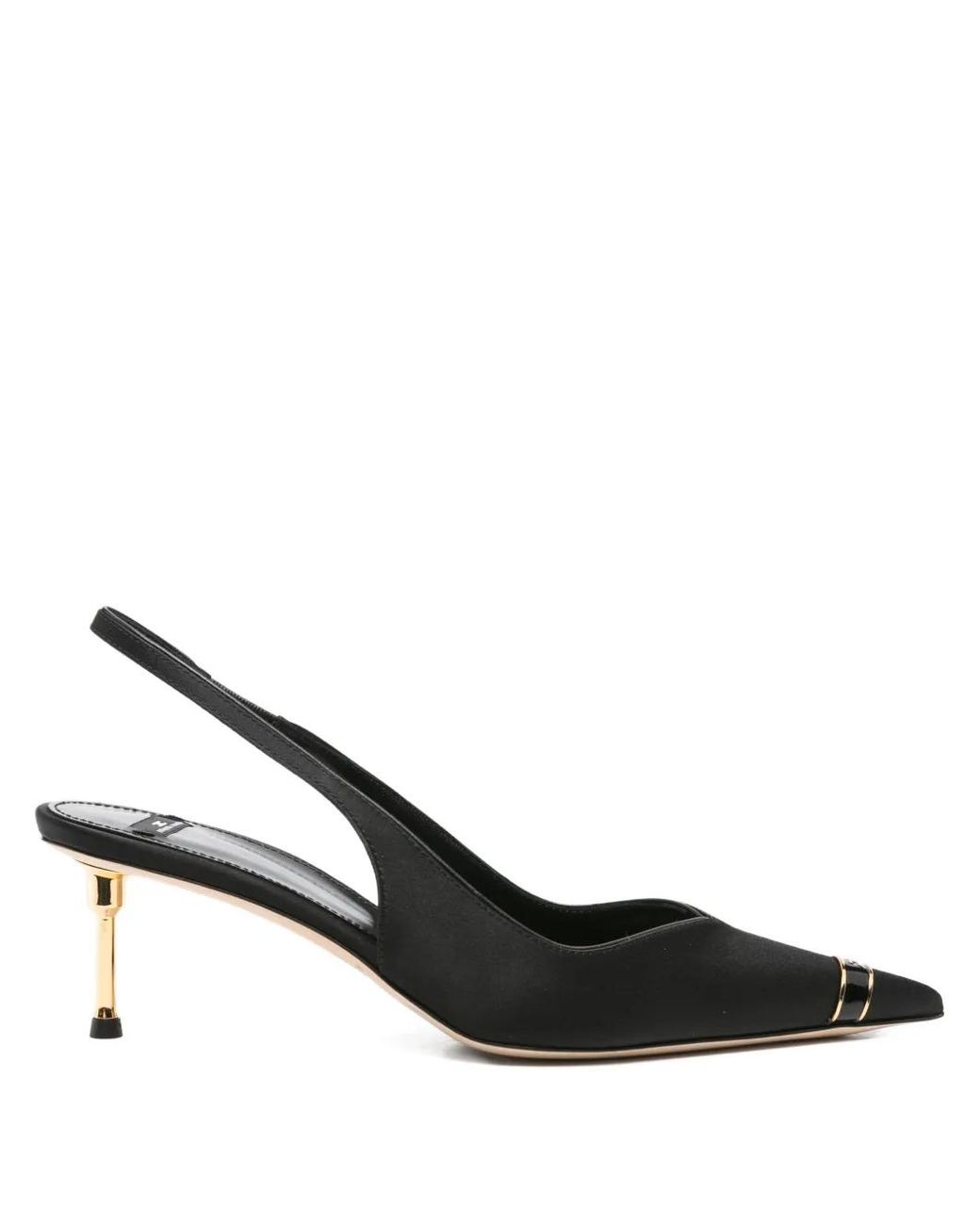 Elisabetta Franchi Black 60Mm Slingback Pointed-Toe Pumps