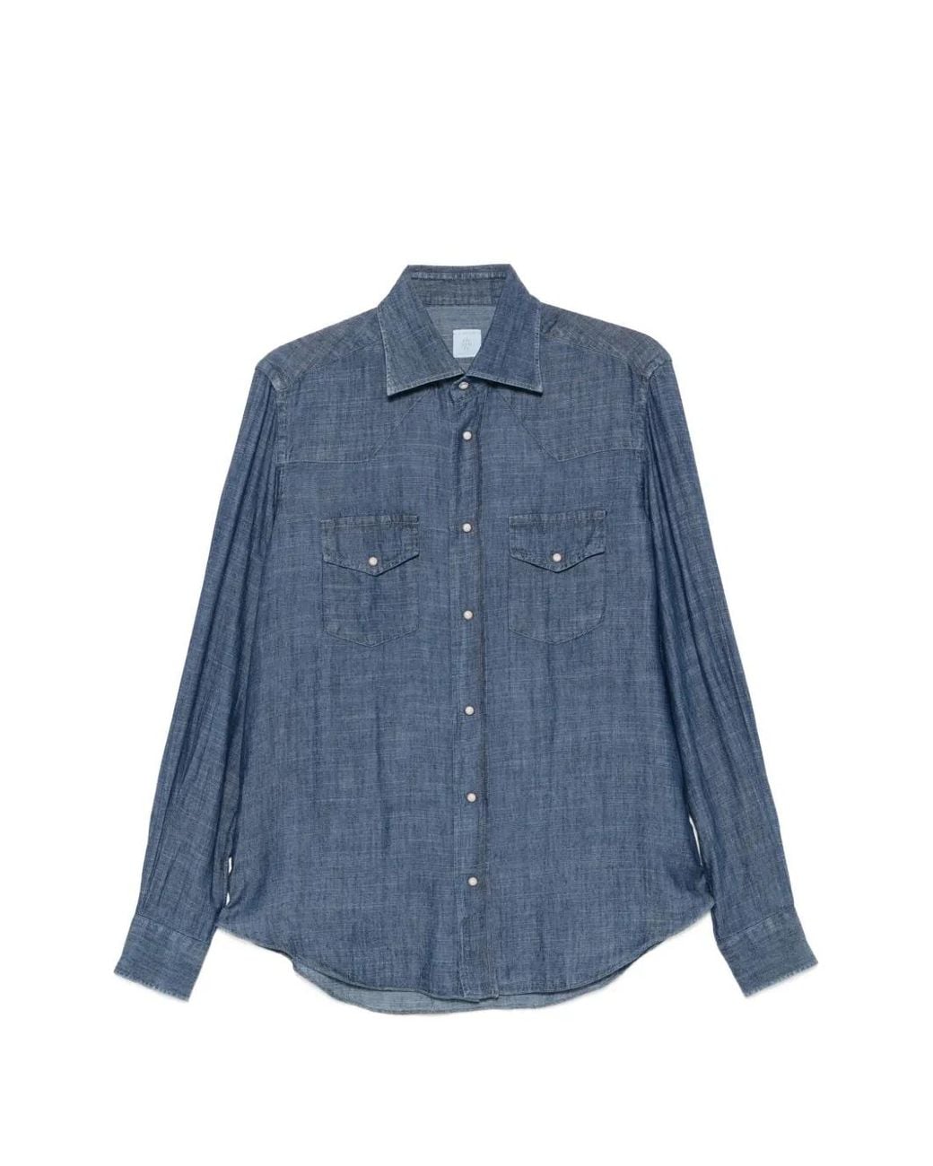 Camisa Con Botones Eleventy de hombre de color Blue