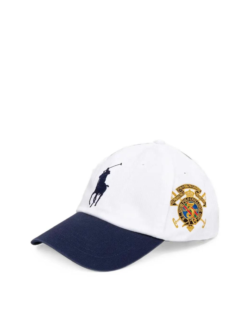 Polo Ralph Lauren Blue Logo-Embroidered Contrast-Brim Baseball Cap for men