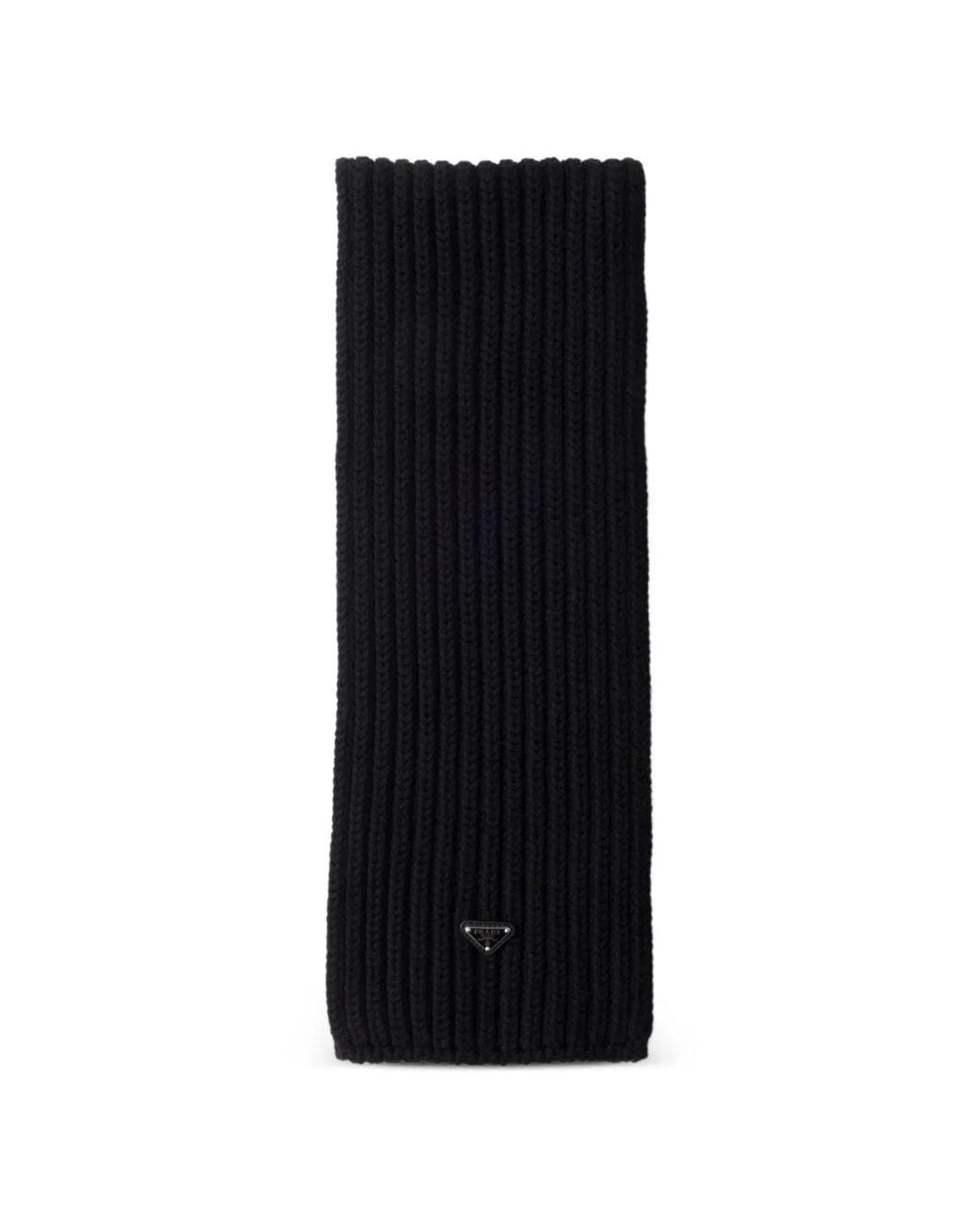 Prada Black Écharpe En Laine for men