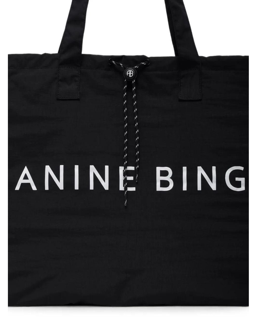 Anine Bing Black Leo Sport Tote Bag