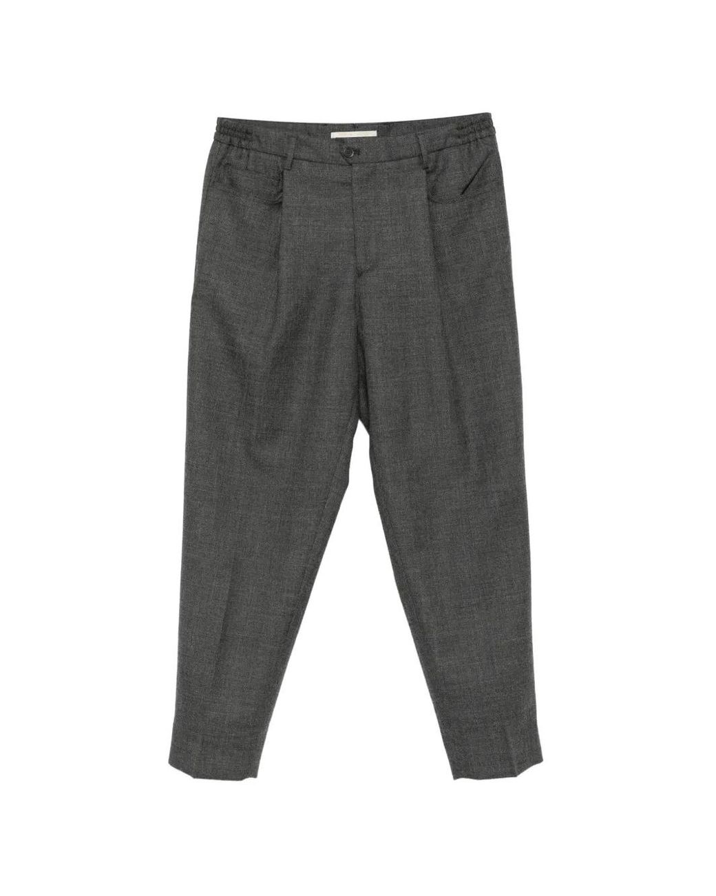 Briglia 1949 Gray Bricklane Pleated Trousers for men