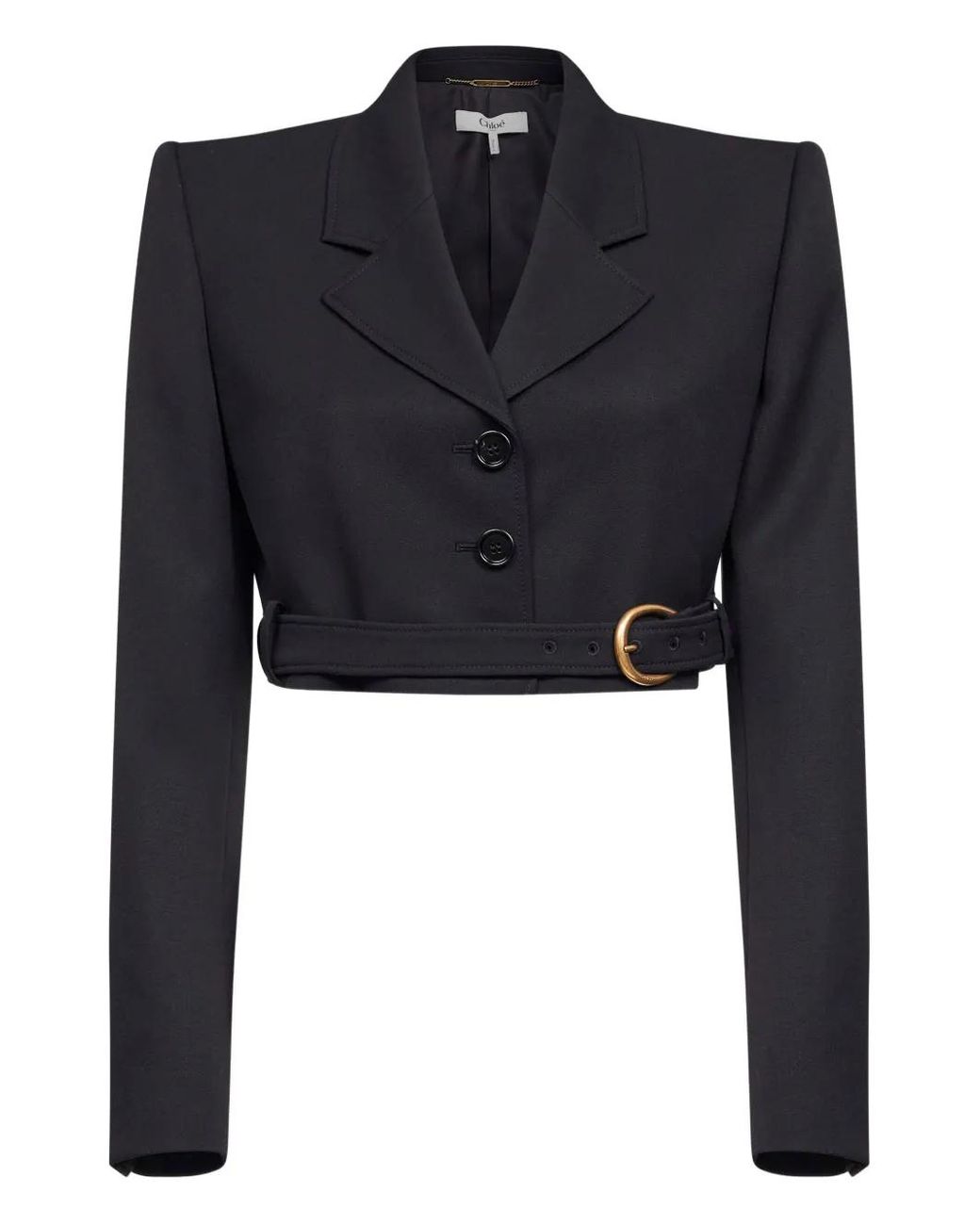 Chloé Black Lapel Belt Jacket