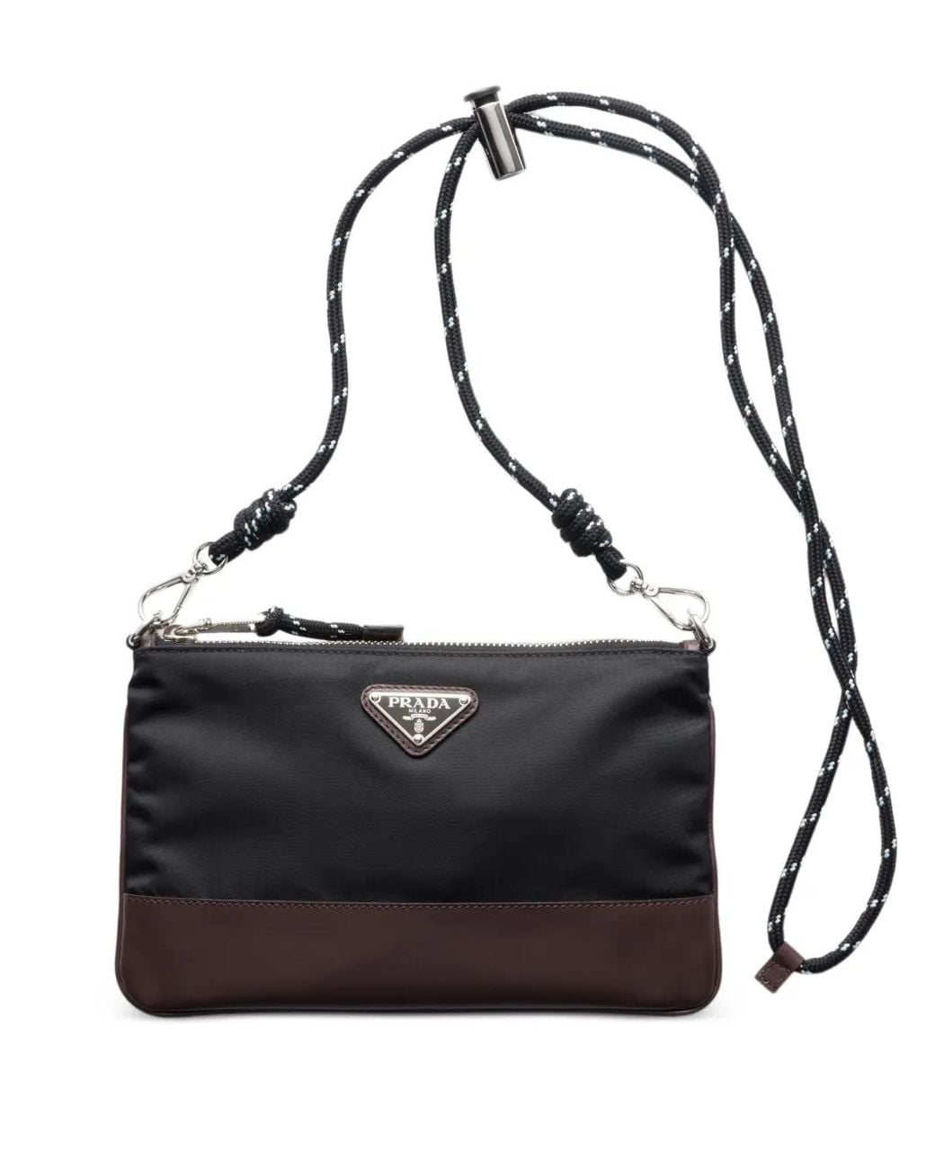 Prada Black Speedrock Re-Nylon Phone Pouch for men