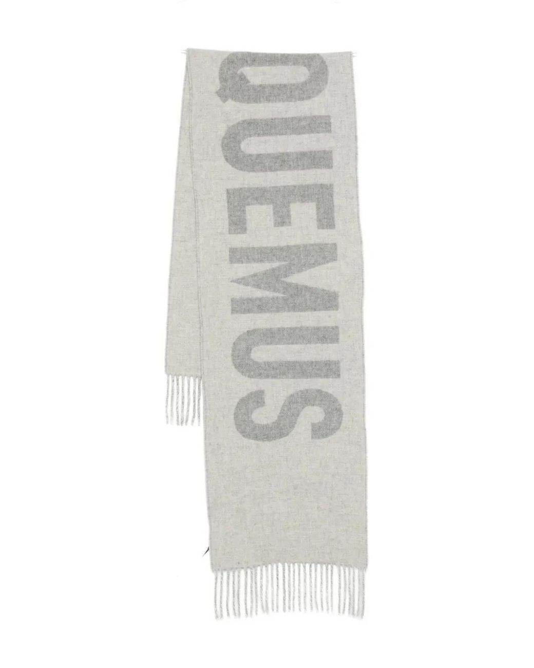 Écharpe Frangée À Logo Intarsia Jacquemus pour homme en coloris White