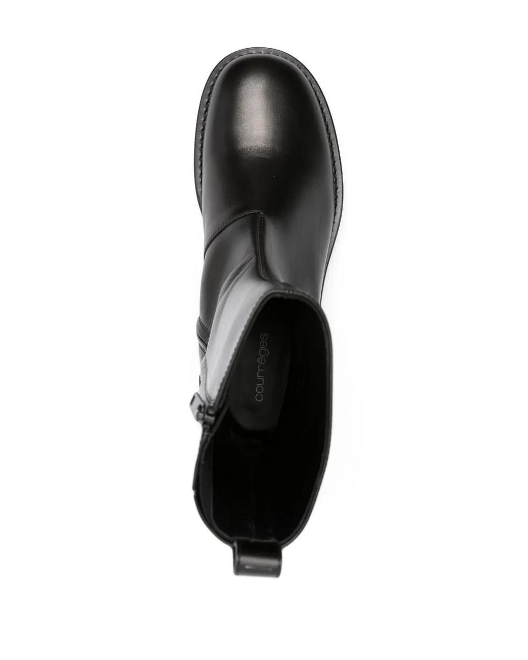 Courreges Black Stretch Leather Boots for men