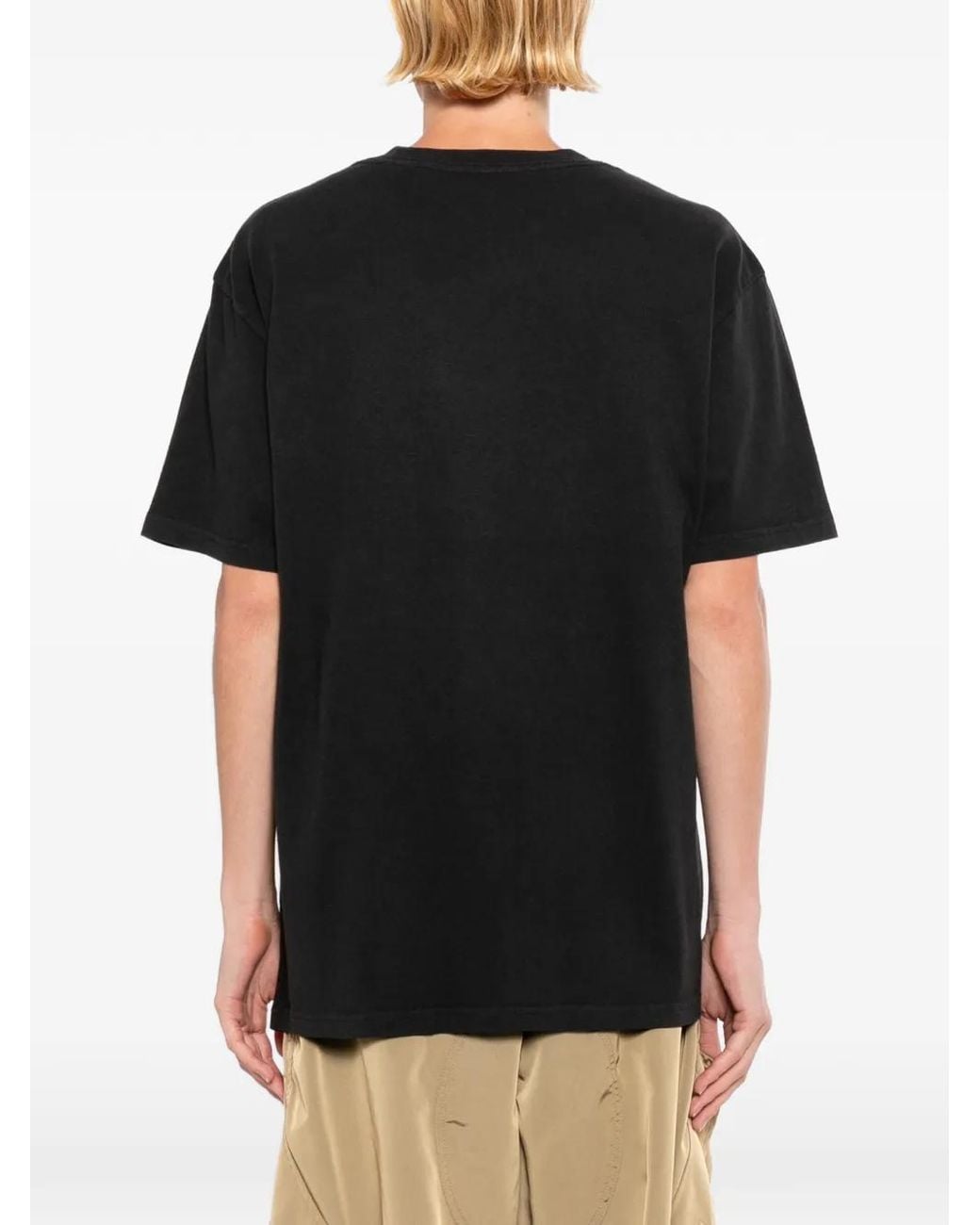 Melt Black Graphic-Print T-Shirt for men