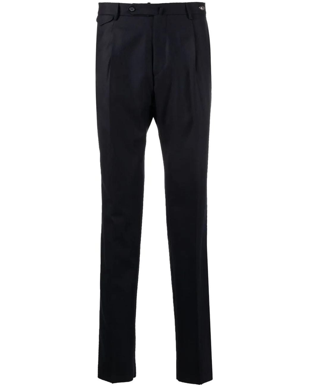 Tagliatore Blue Tailored Wool Formal Trousers for men
