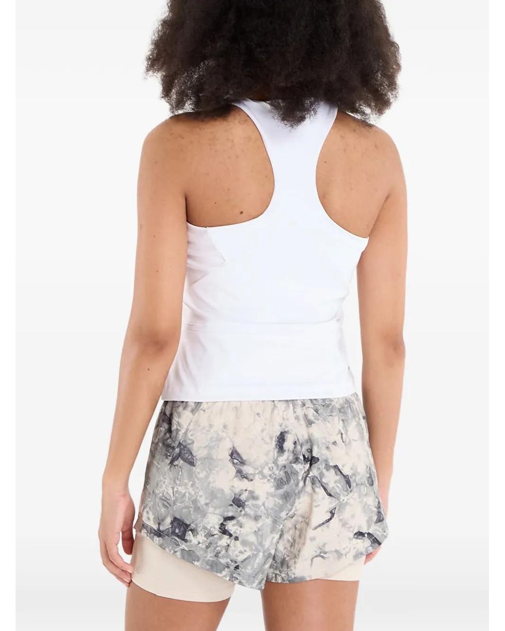 Adidas White Climacool Mid-Length Y-Tank Top