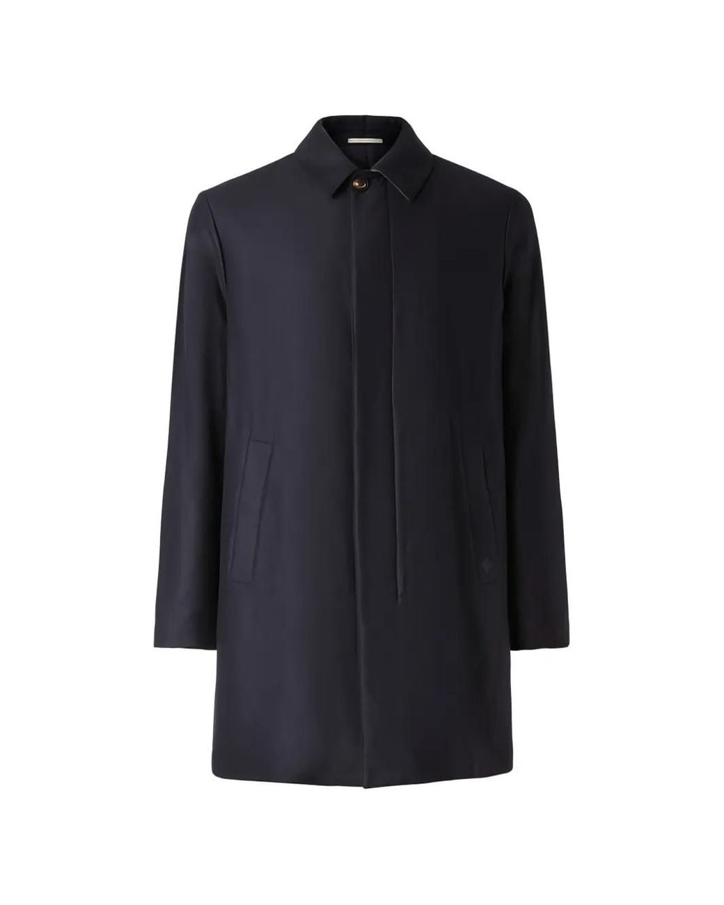 Pal Zileri Blue Imperméable À Fermeture Dissimulée for men