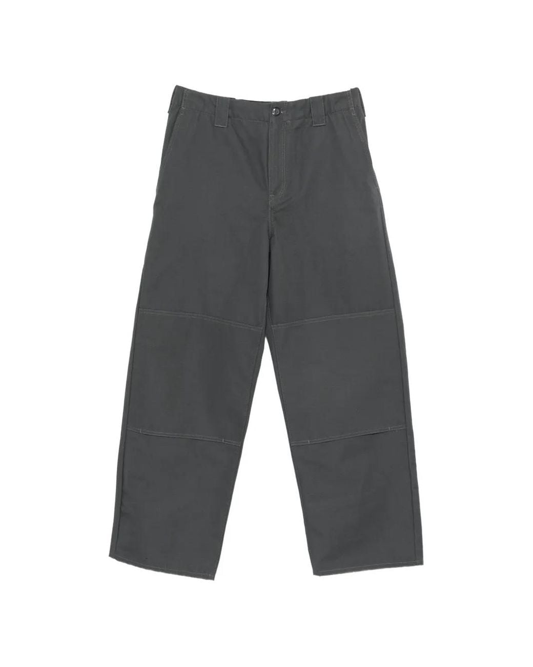 KENZO Gray Panelled Wide-Leg Trousers for men