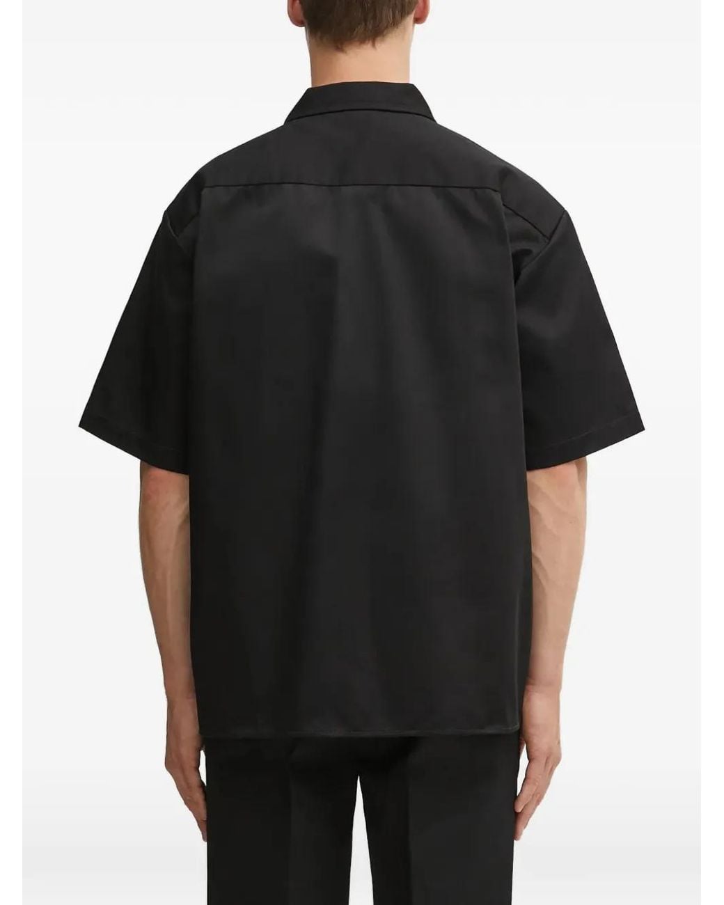 Wacko Maria Black Chemise Dickies À Patch Logo for men