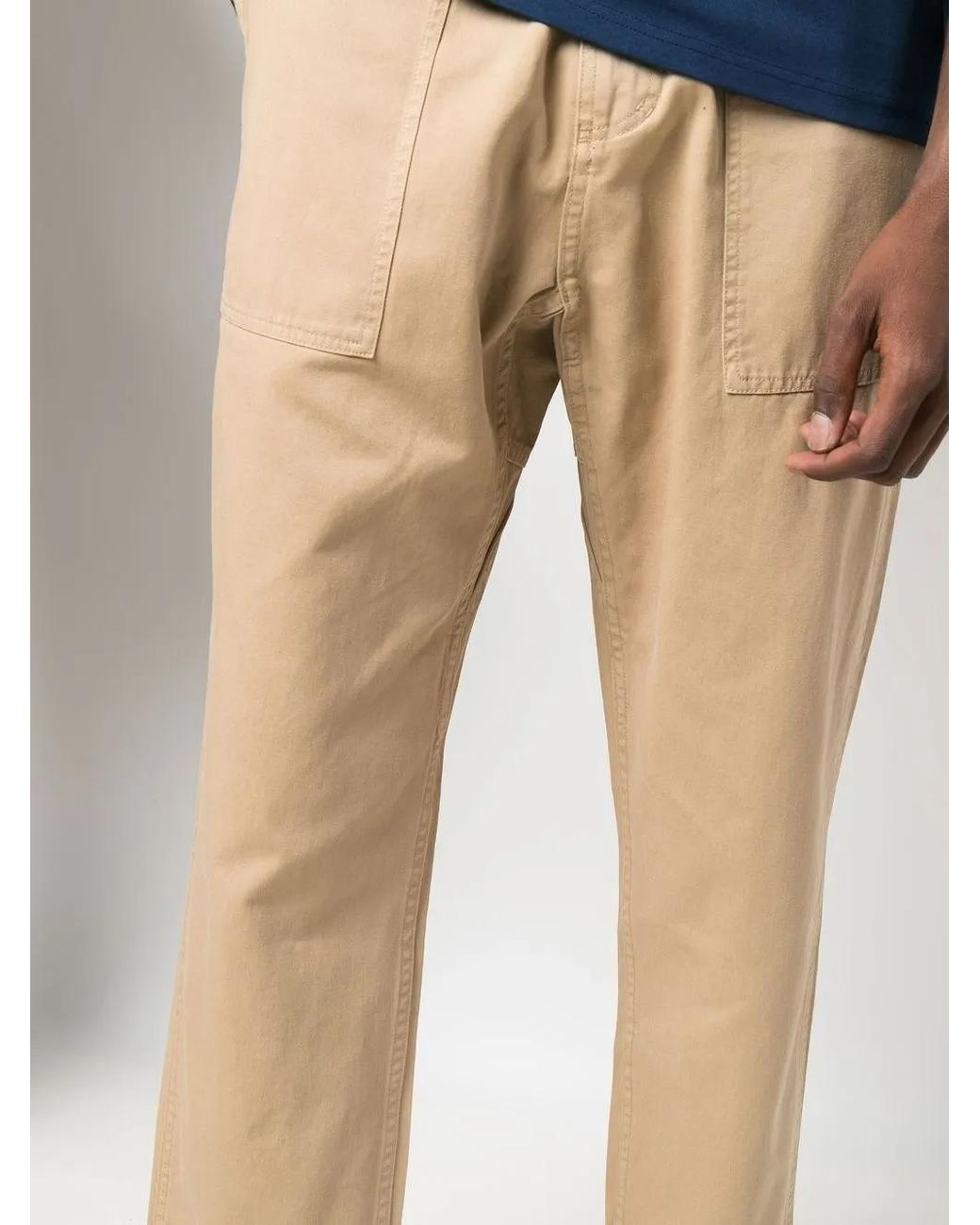 Gramicci Natural Belted-Waist Cropped Trousers for men