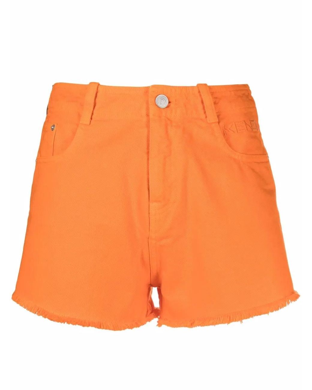 KENZO Orange Raw-edge Shorts