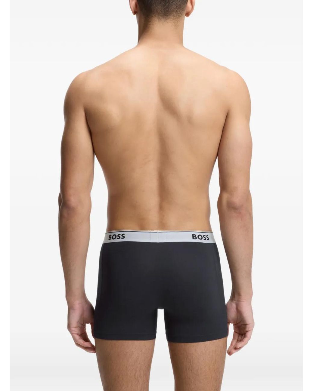 Boss Blue Logo-Waistband Boxers (Set Of Three) for men
