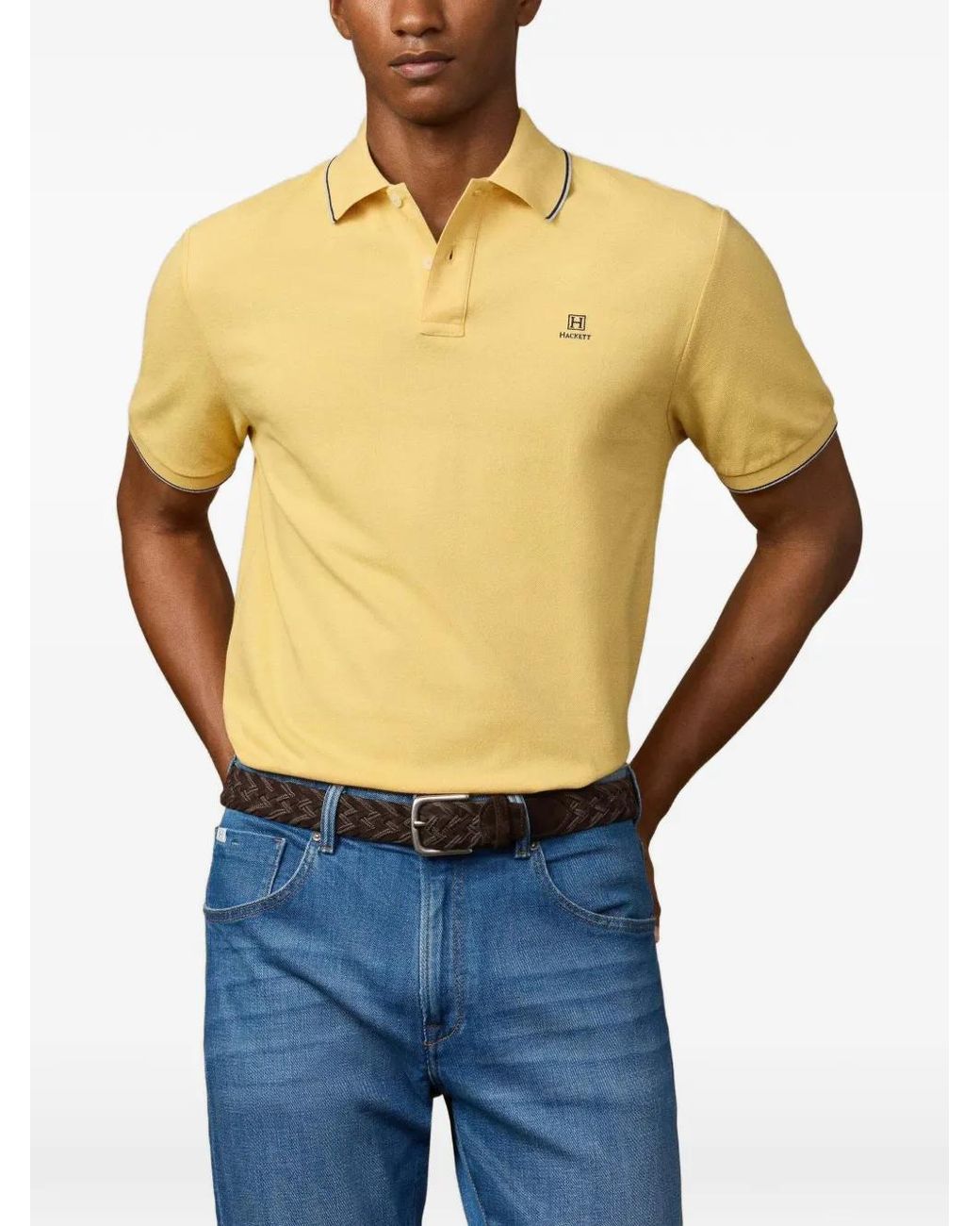Hackett Yellow Heritage H Polo Shirt for men