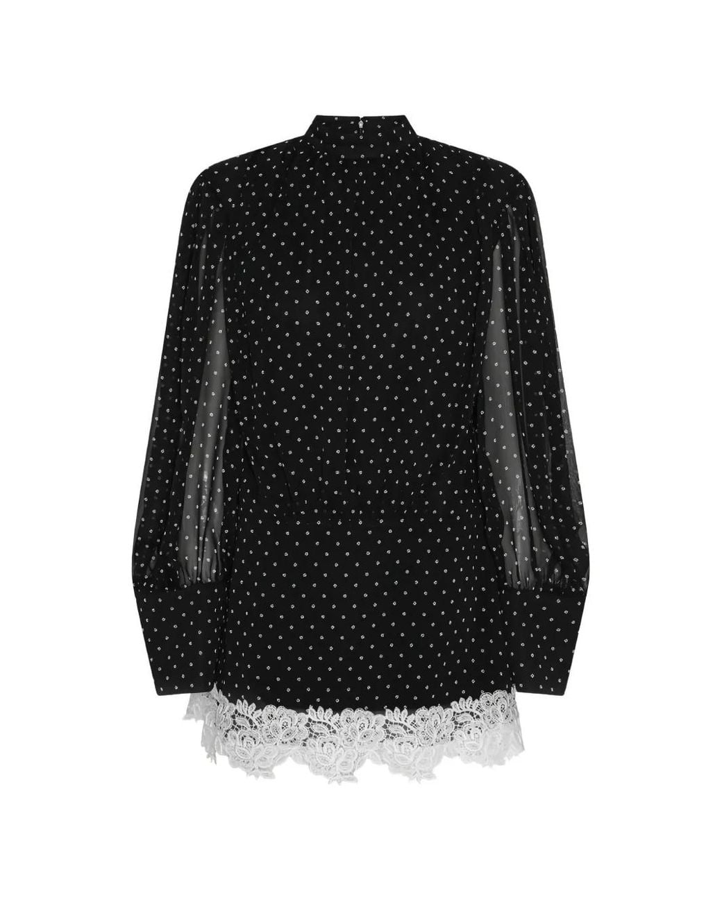 ROTATE BIRGER CHRISTENSEN Black Elegant High Neck Mini Dress With Voluminous Sleeves