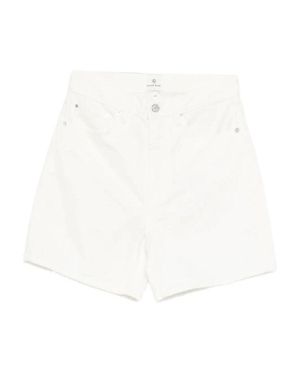 Anine Bing White Denim Shorts