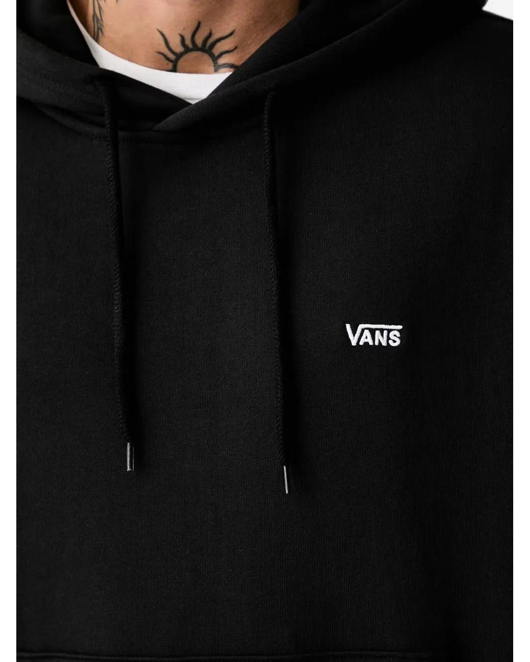 Vans Black Logo-Print Hoodie for men