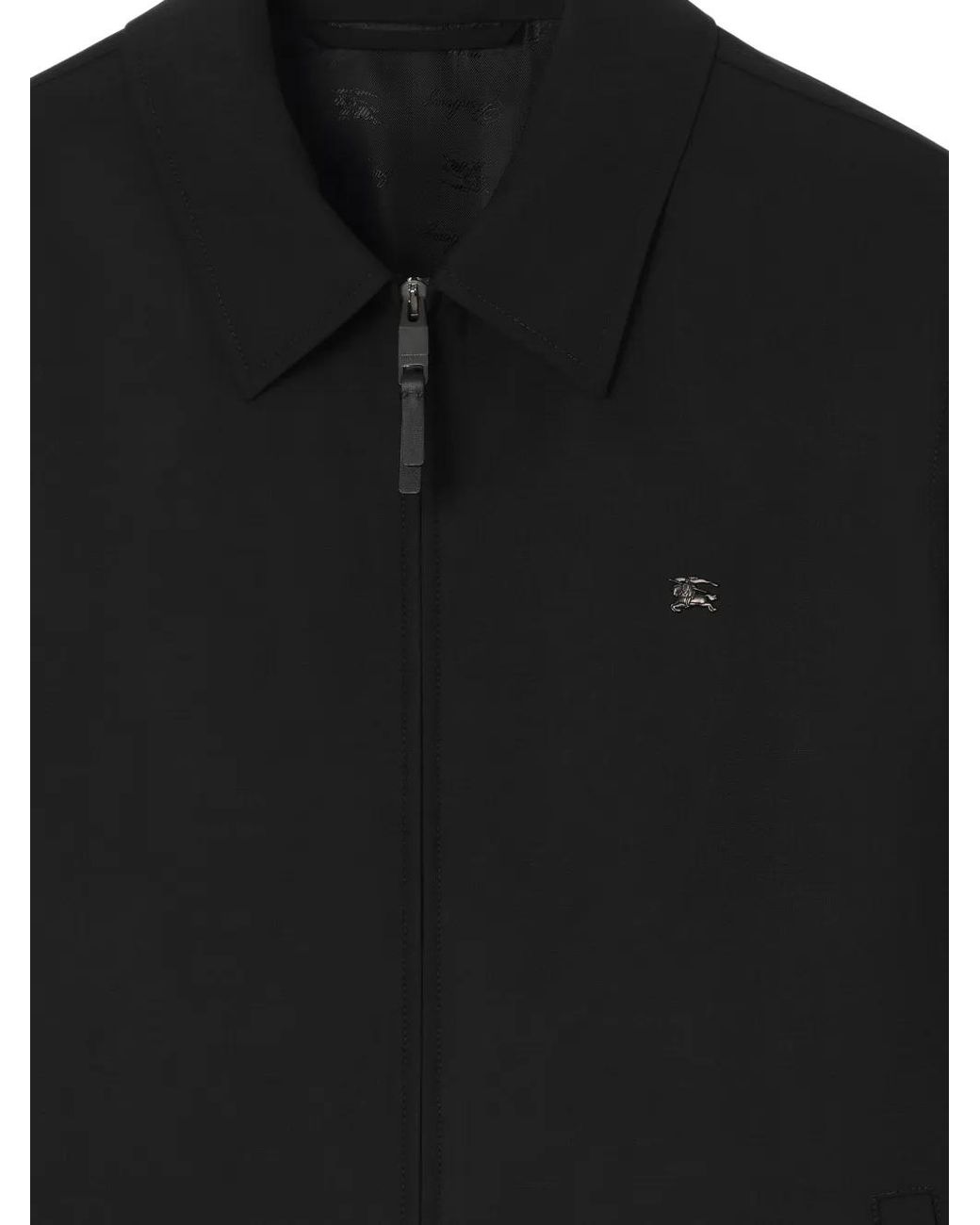 Burberry Black Wool Bloomsbury Harrington Jacket for men