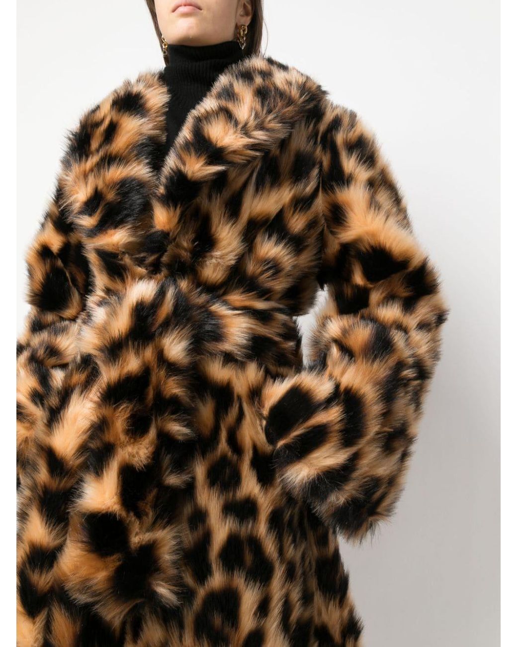 Sandwich leopard shop print coat