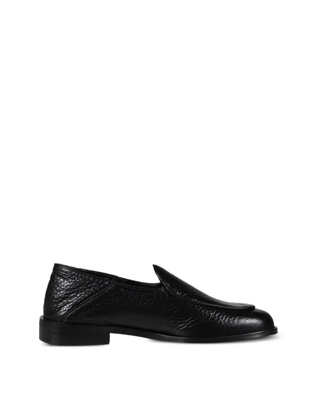Jacques Soloviere Black Chris Collapsible-Heel Leather Loafers for men