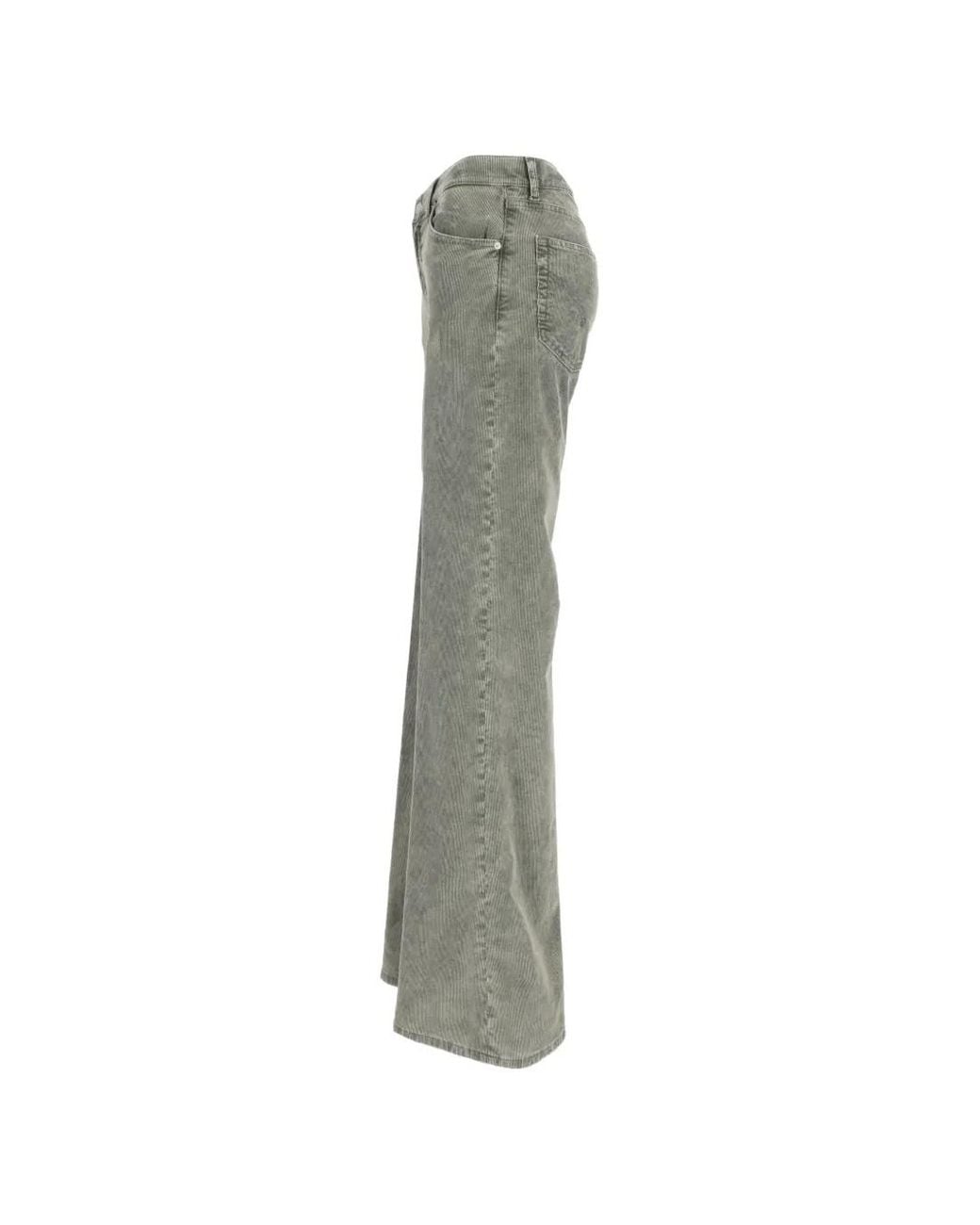 Dondup Gray Pantalon En Velours Côtelé Amber