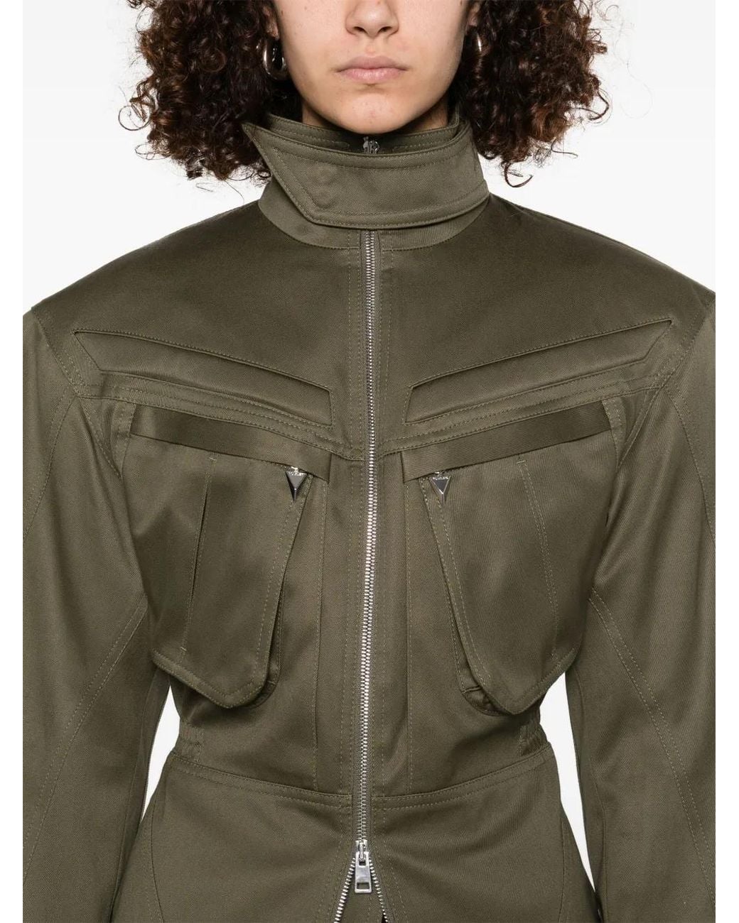 Chaqueta Tipo Cargo Mugler de color Green