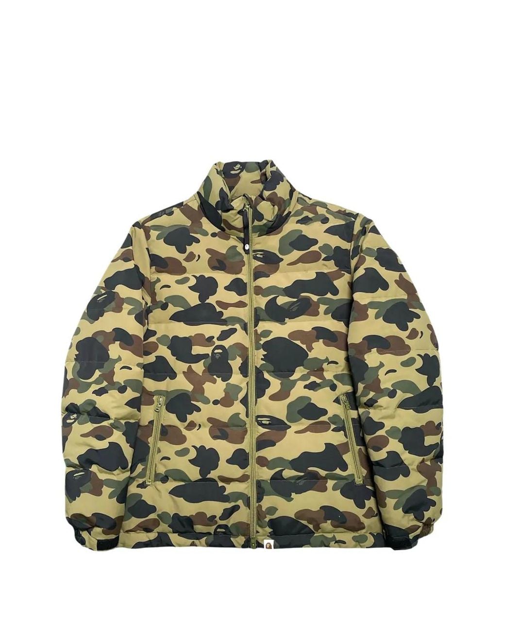 A Bathing Ape Green Doudoune 1St À Motif Camouflage for men