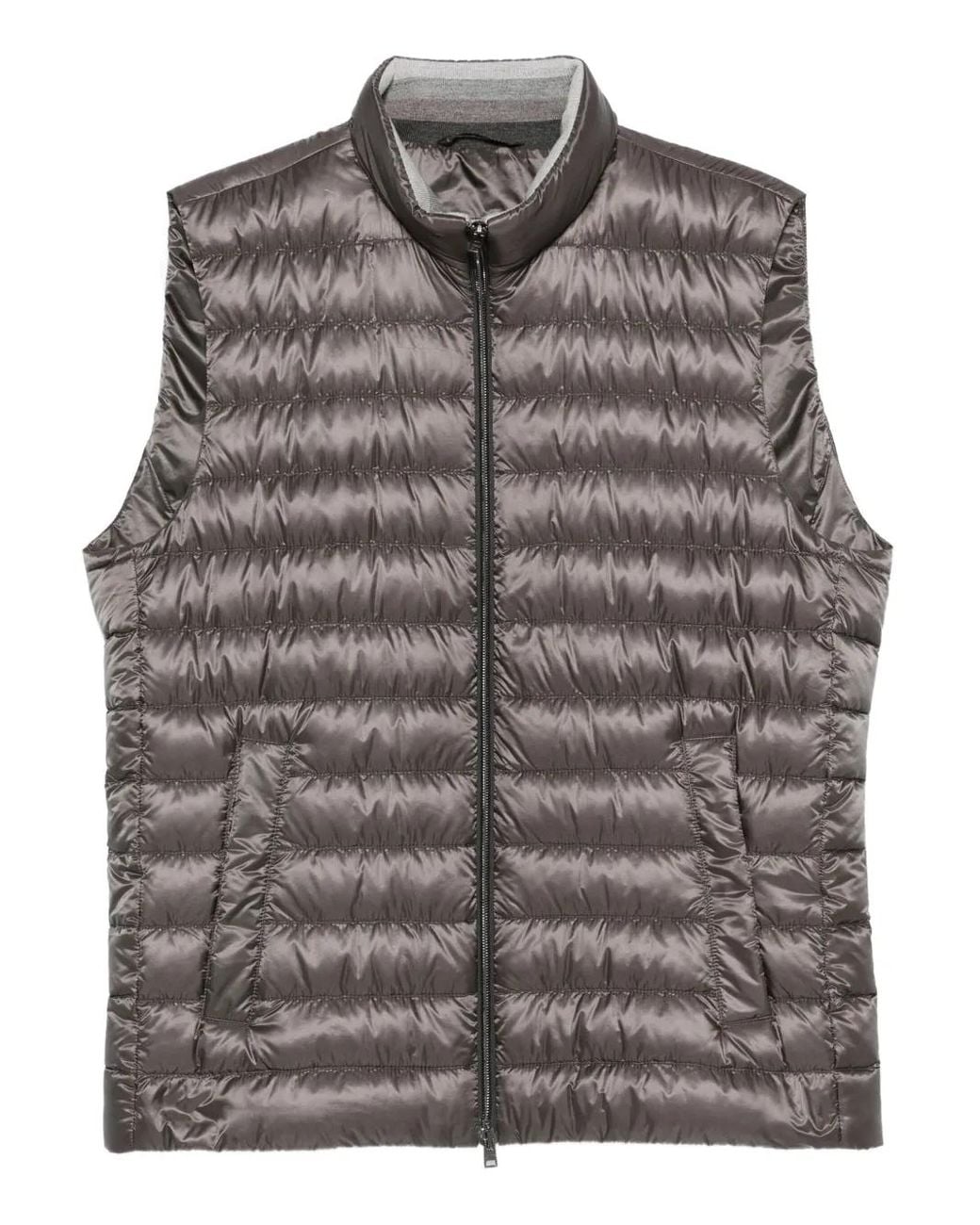 Nylon down chaleco Herno de hombre de color Gray