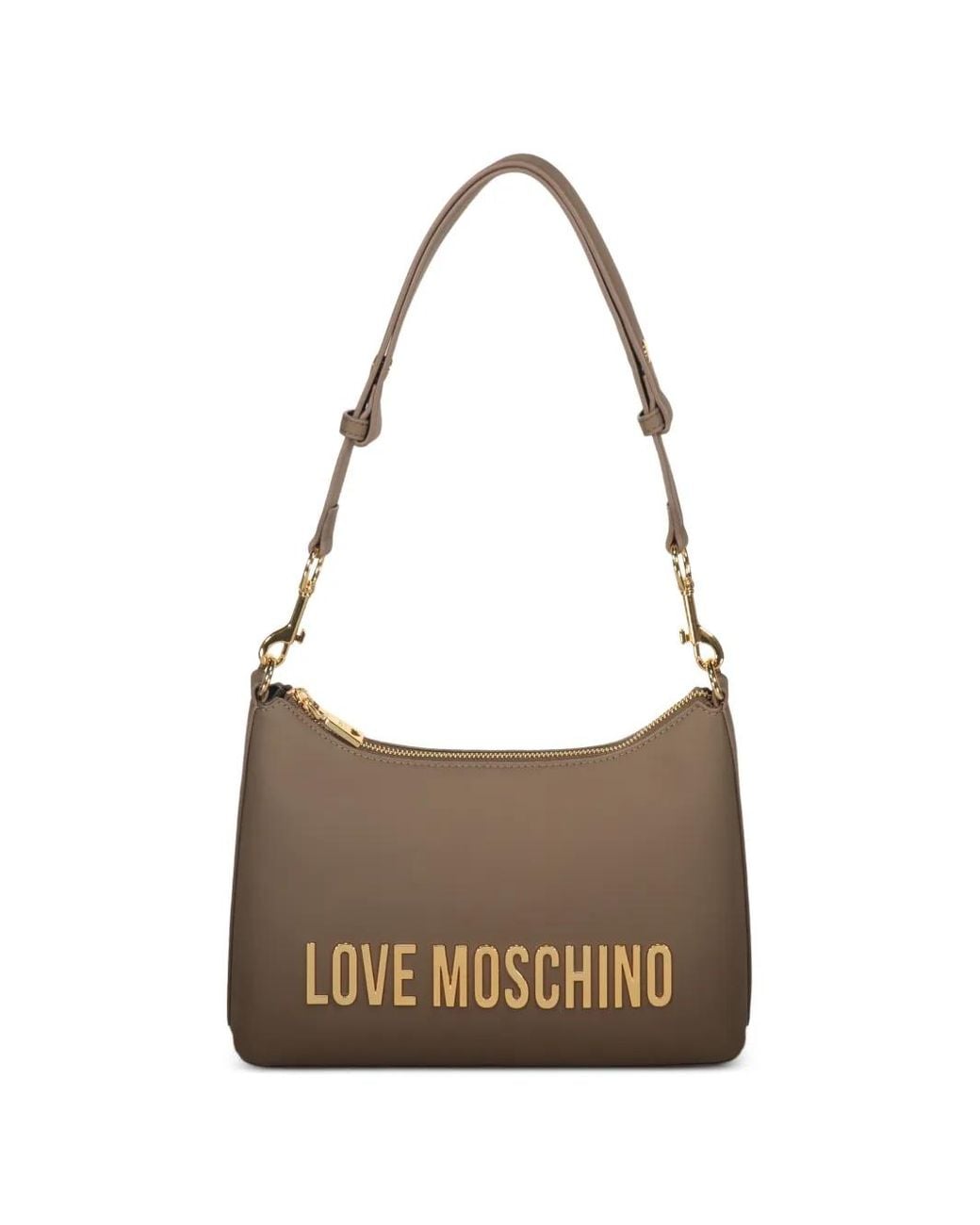 Love Moschino White Logo Lettering Shoulder Bag